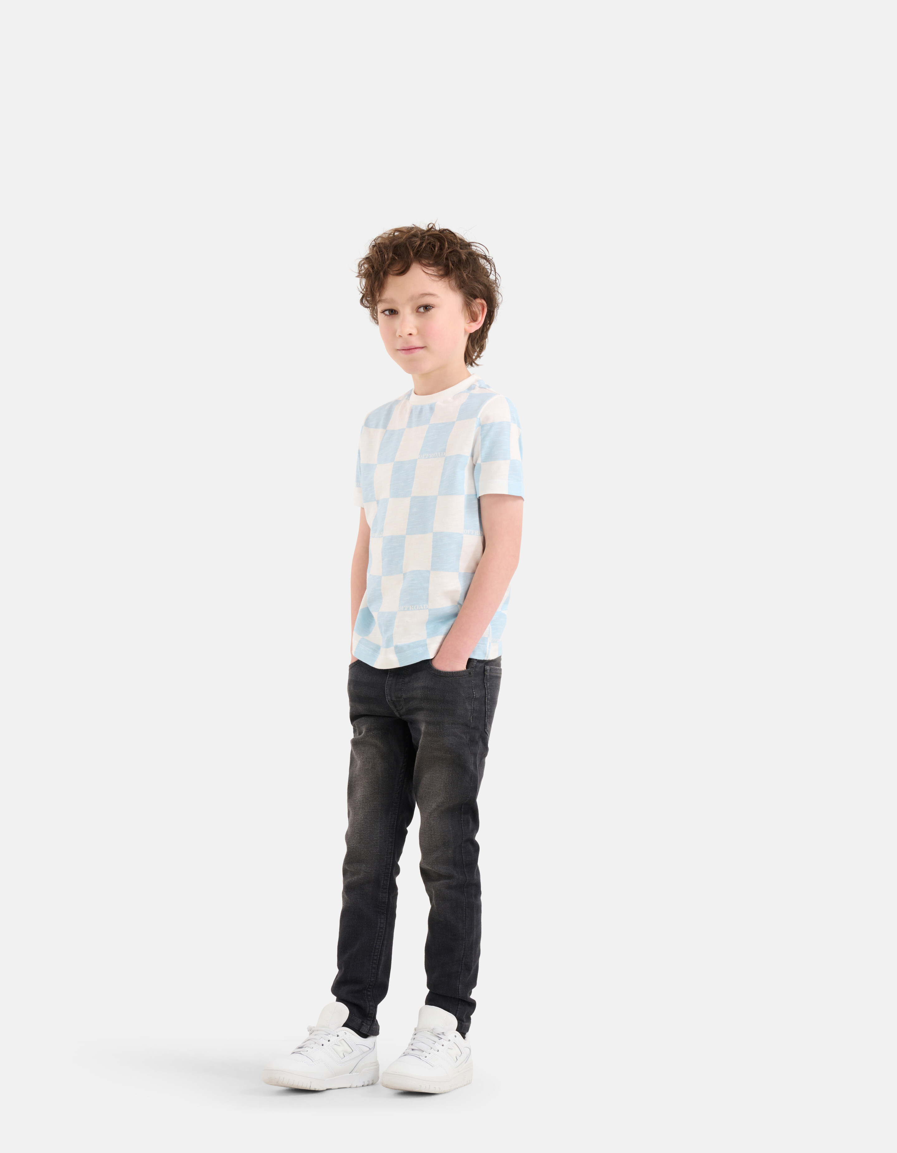 Printed T-shirt Gebroken Wit SHOEBY BOYS