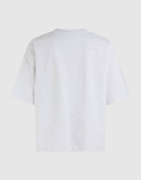 Oversized Embellished T-shirt Grijs SHOEBY WOMEN