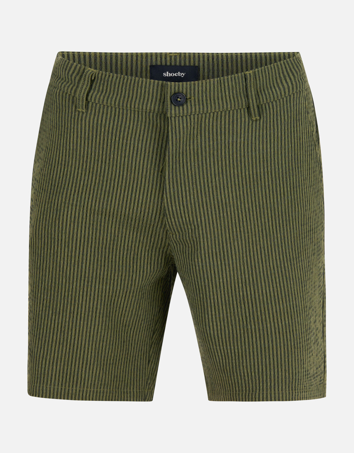 Gestreepte Seersucker Short Groen SHOEBY MEN