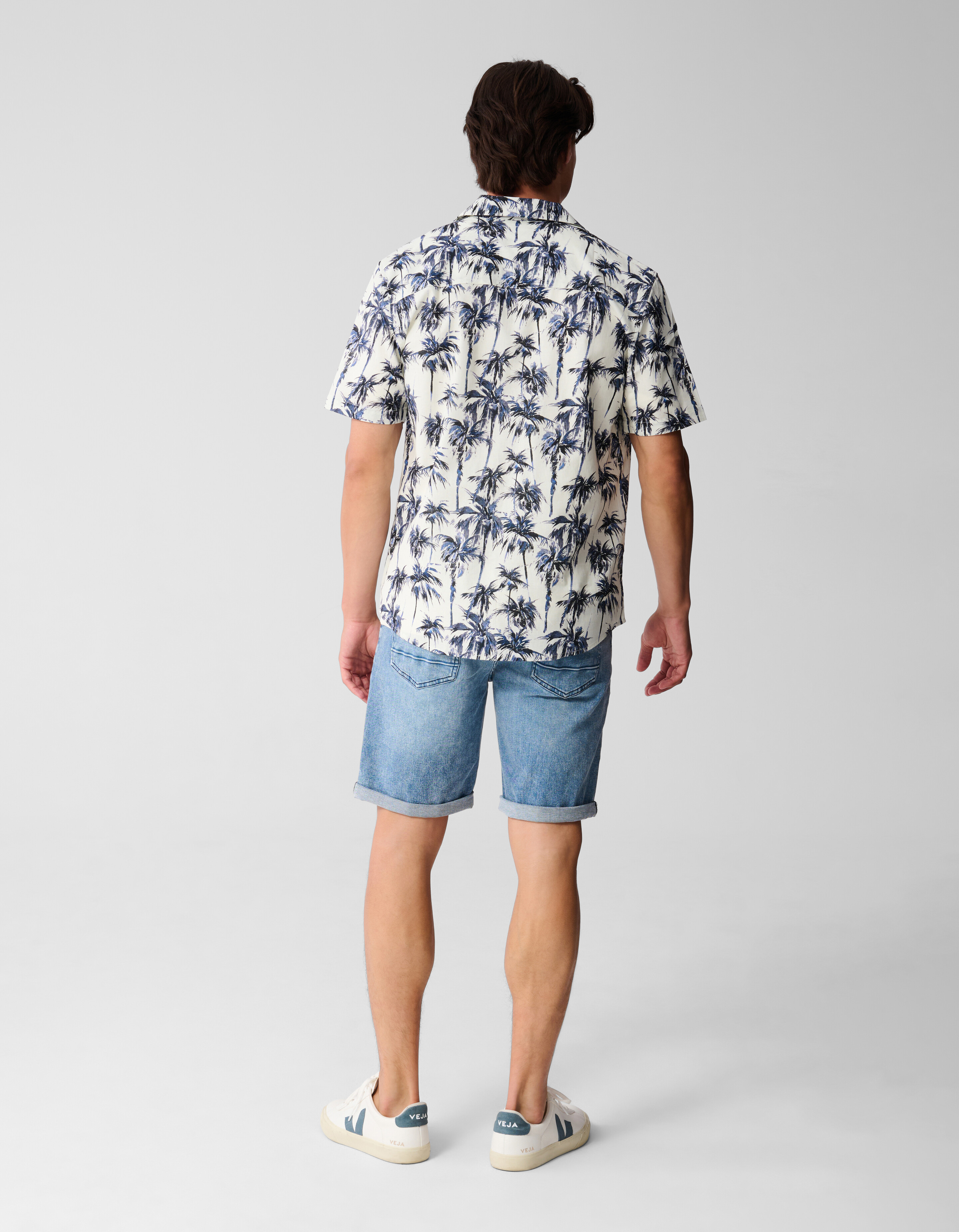 Printed Palm T-shirt Gebroken Wit SHOEBY MEN