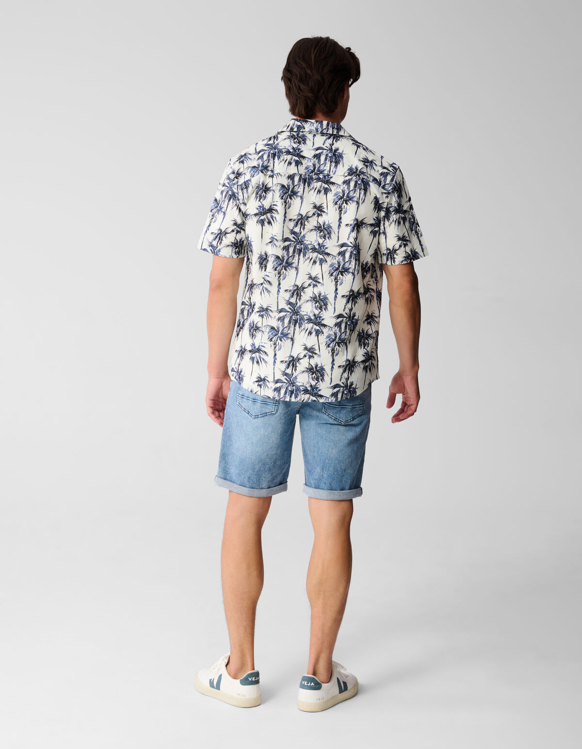 Printed Palm T-shirt Gebroken Wit SHOEBY MEN