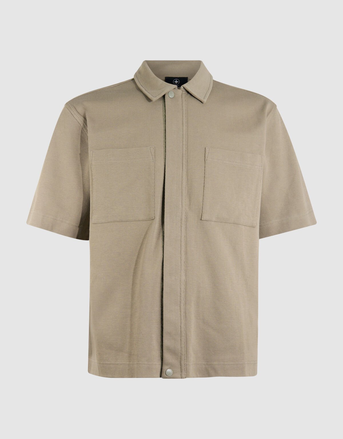 Structuur Zipper Overshirt Khaki SHOEBY MEN
