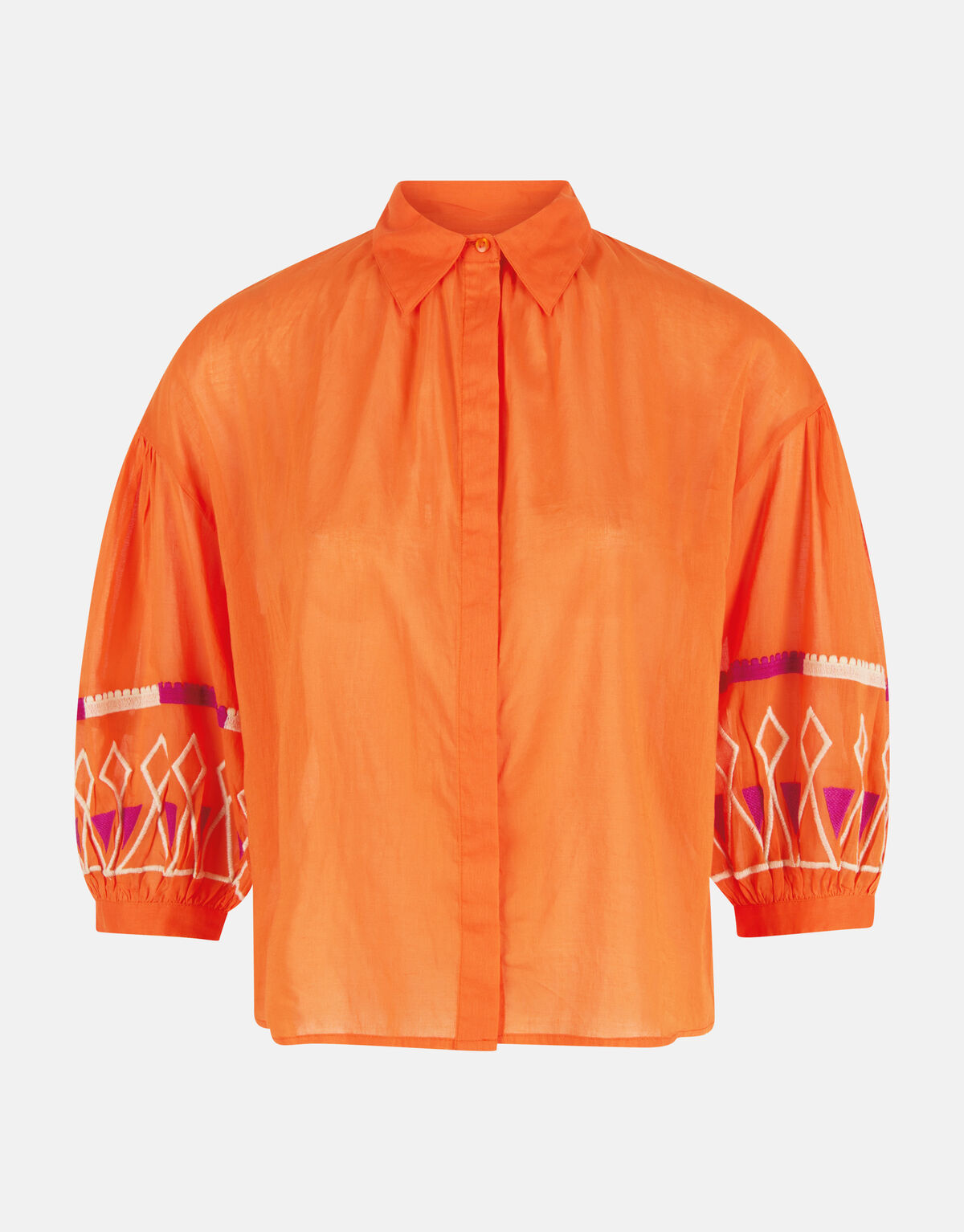 Voile Embroidery Blouse Oranje SHOEBY WOMEN