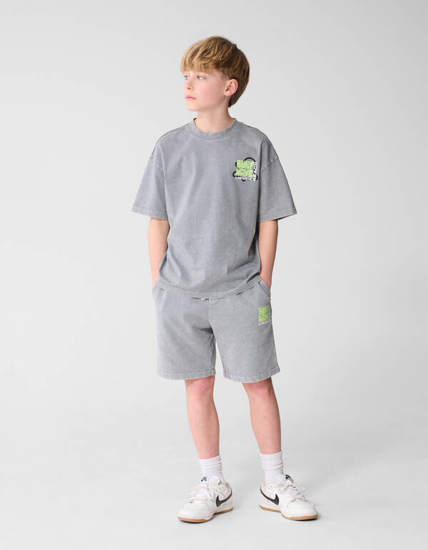 Surf Wave Artwork Short Grijs SHOEBY BOYS