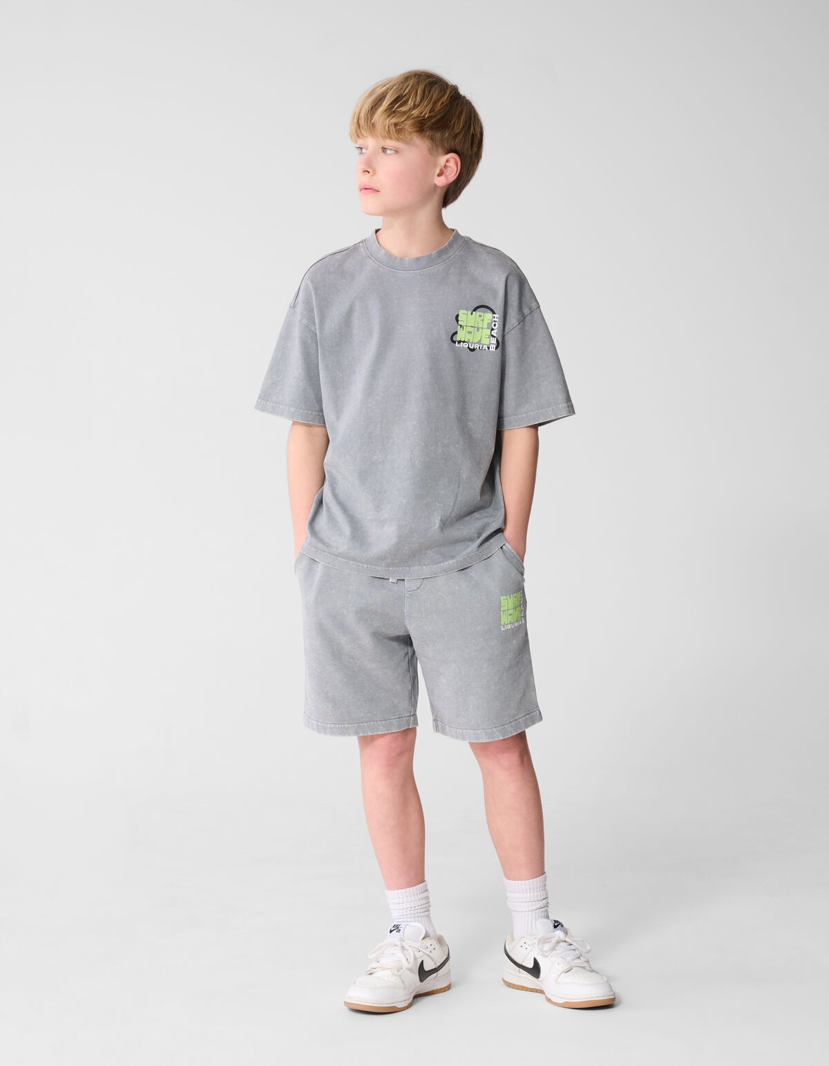 Surf Wave Artwork Short Grijs SHOEBY BOYS