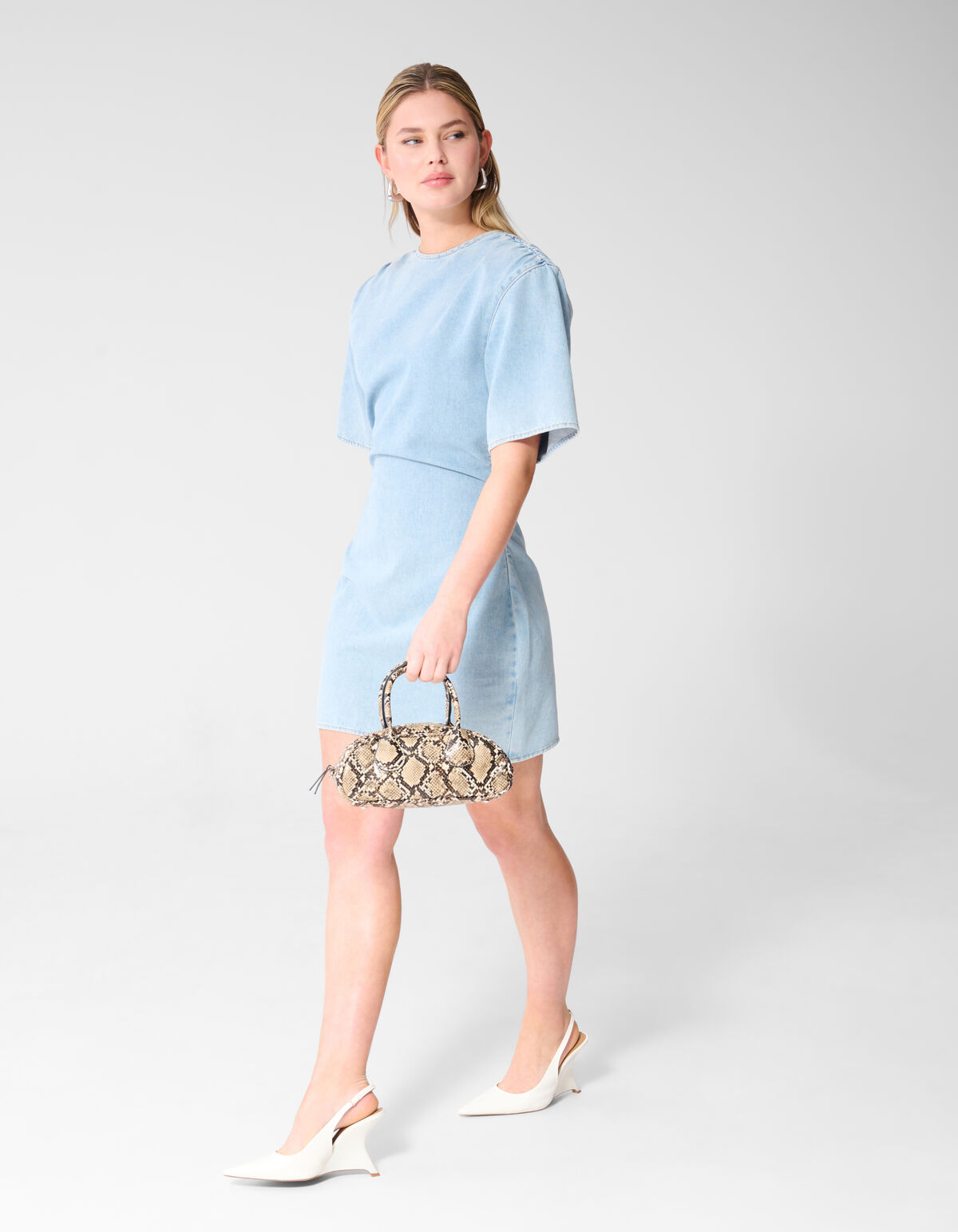 Denim Mini Jurk Bleached SHOEBY WOMEN