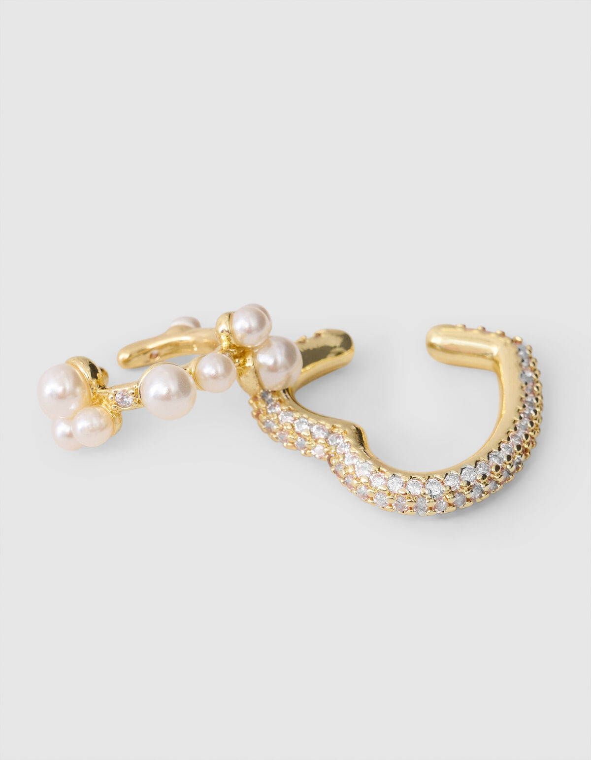 Parel/Heart Earcuff Set Goud SHOEBY ACCESSOIRES