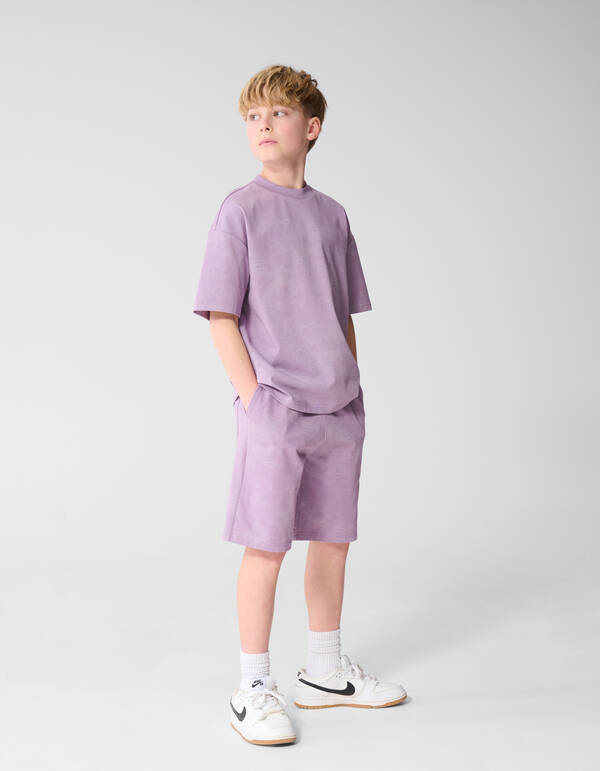 Oversized Washed Label T-shirt Lichtpaars SHOEBY BOYS