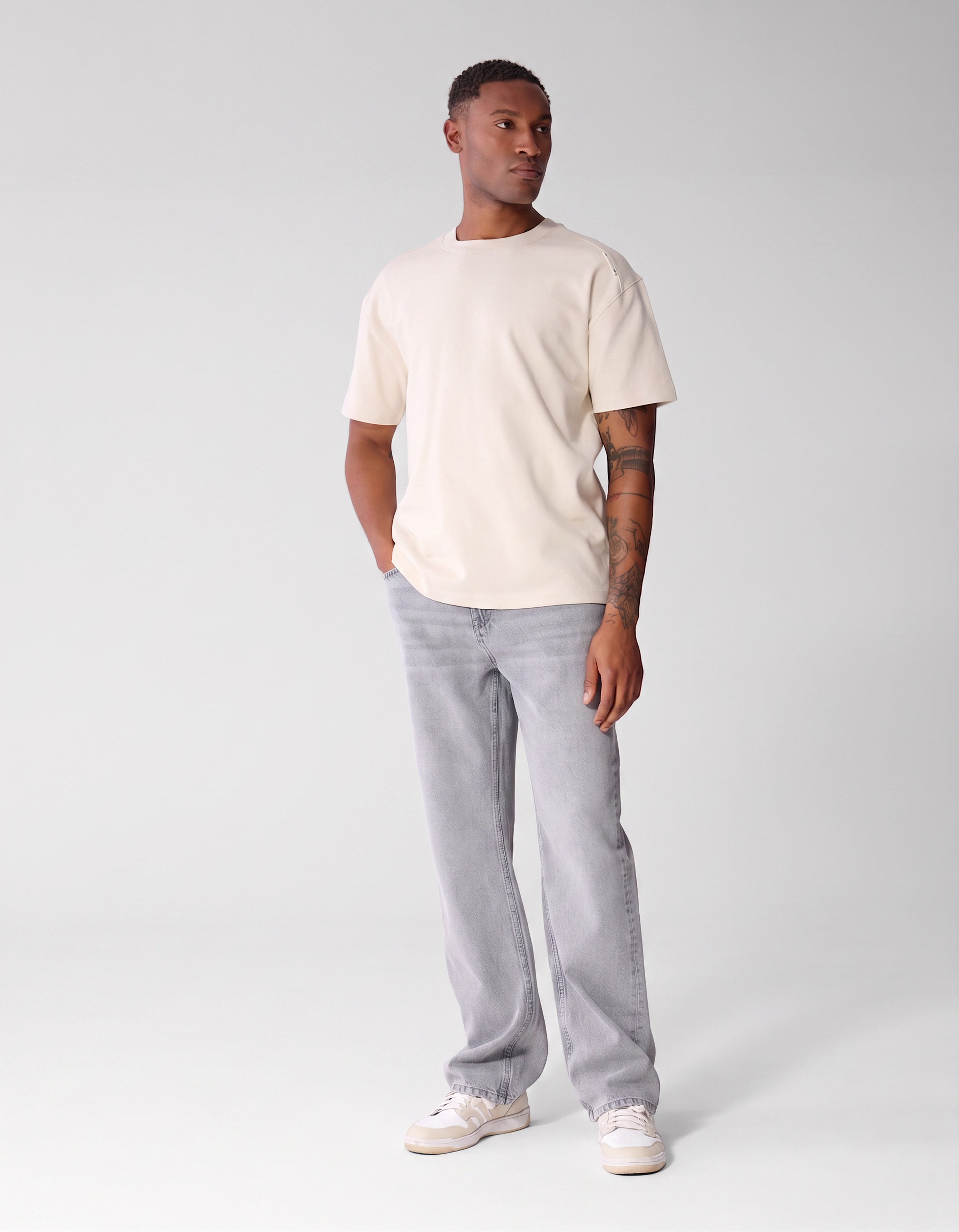 Basis Label T-shirt Zand SHOEBY MEN