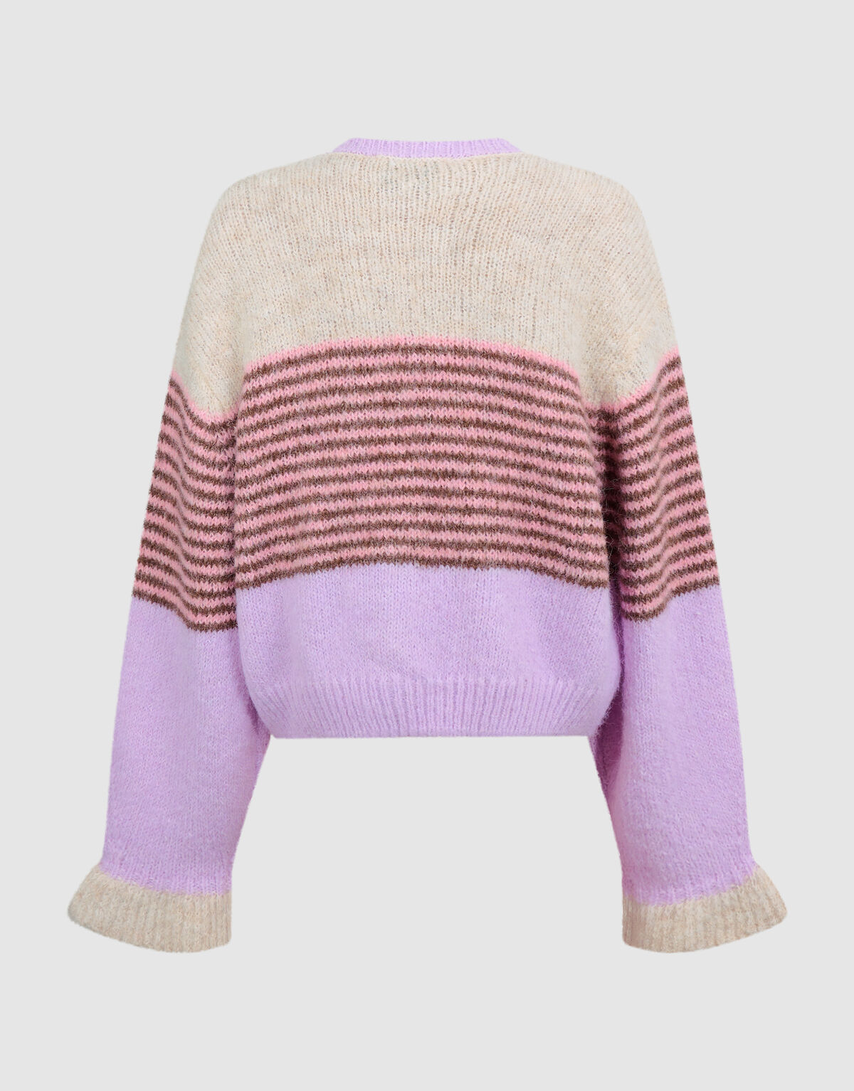 Fluffy Gestreept Vest Gebroken Wit/Paars SHOEBY GIRLS
