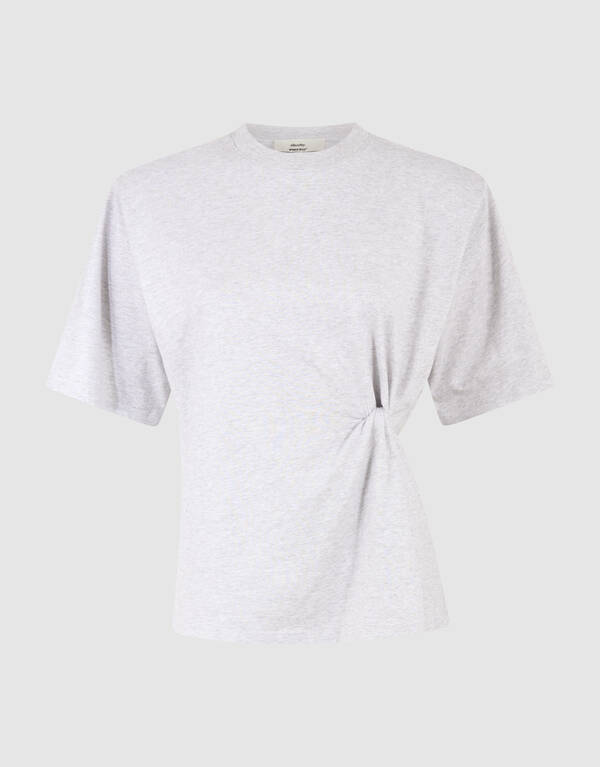 Oversized Knot T-shirt Lichtgrijs By Monica SHOEBY WOMEN