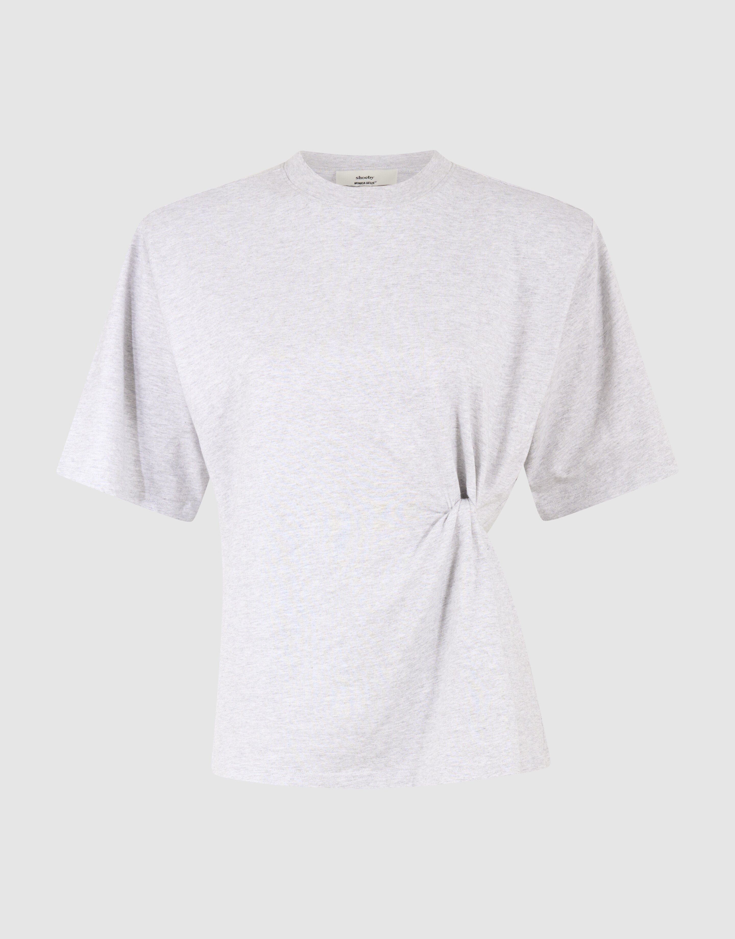 Oversized Knot T-shirt Lichtgrijs By Monica SHOEBY WOMEN