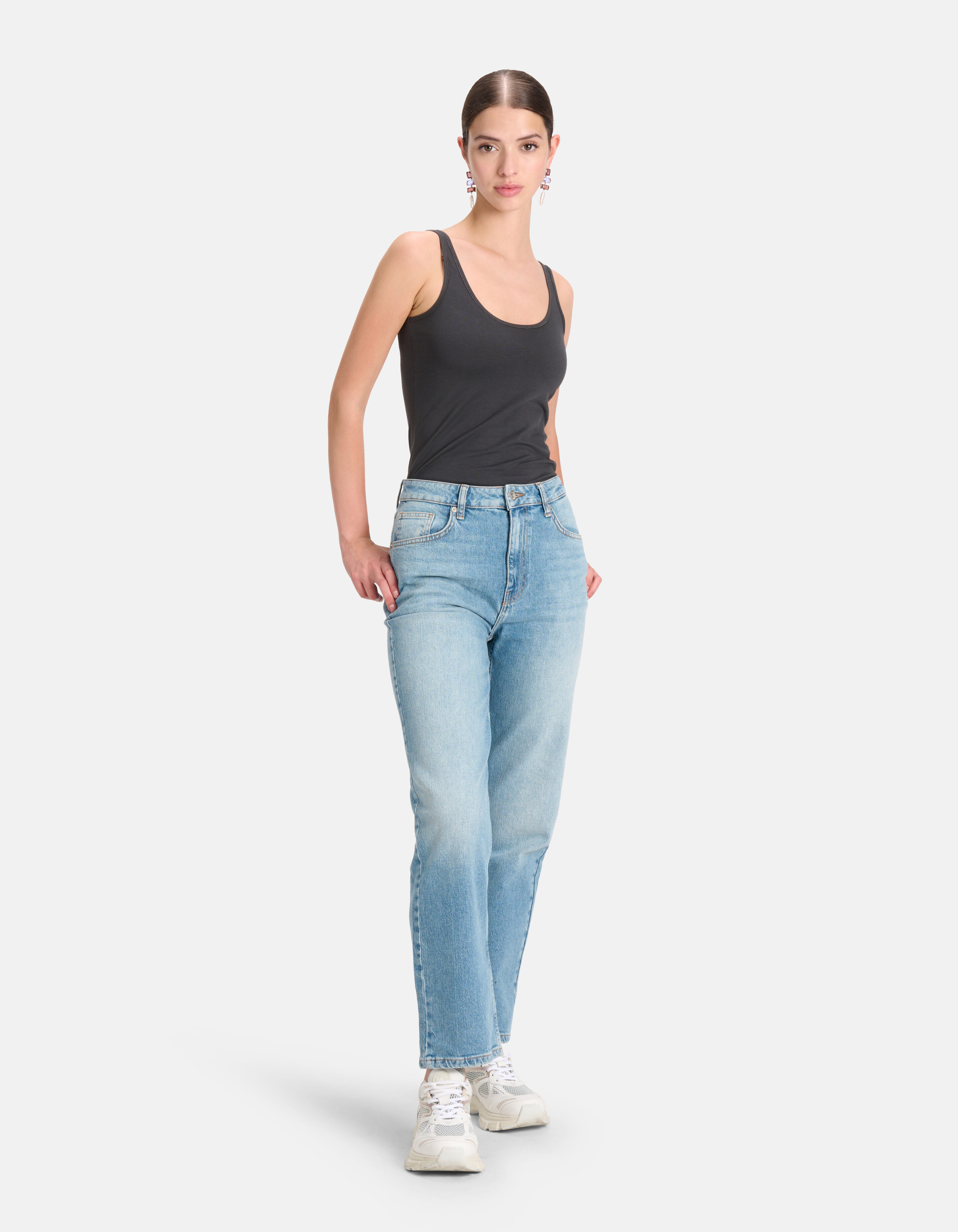 Basis Tanktop Donkergrijs SHOEBY WOMEN