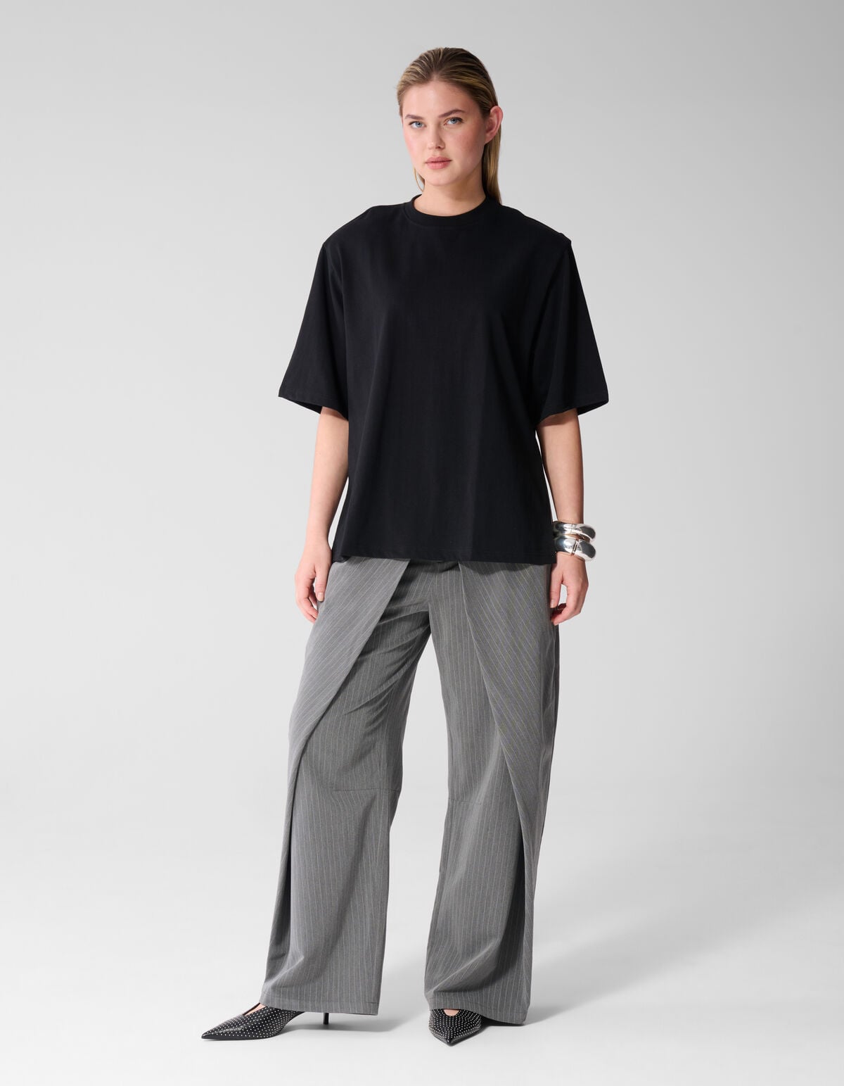 Split T-shirt Zwart SHOEBY WOMEN