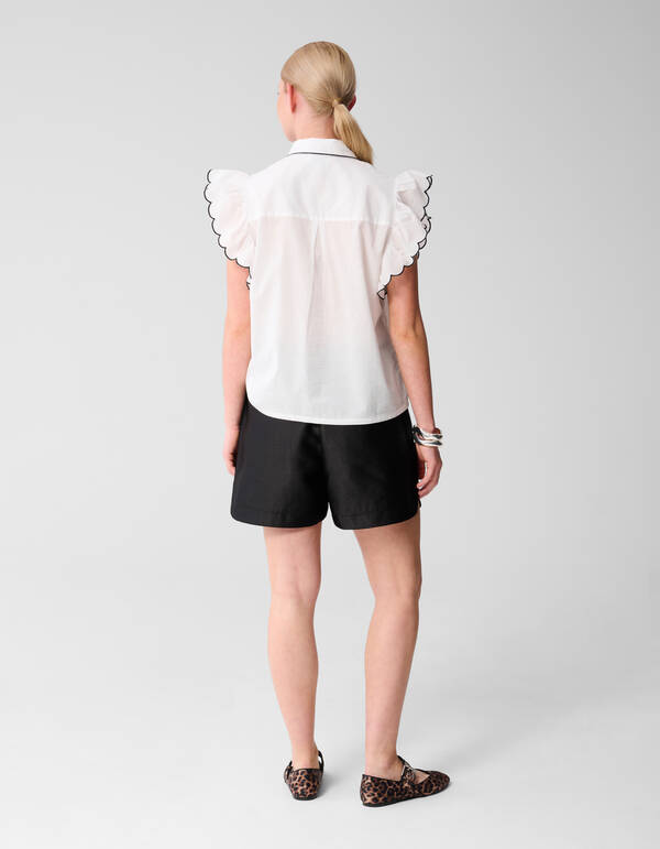 Embroidery Ruffle Top Wit SHOEBY WOMEN