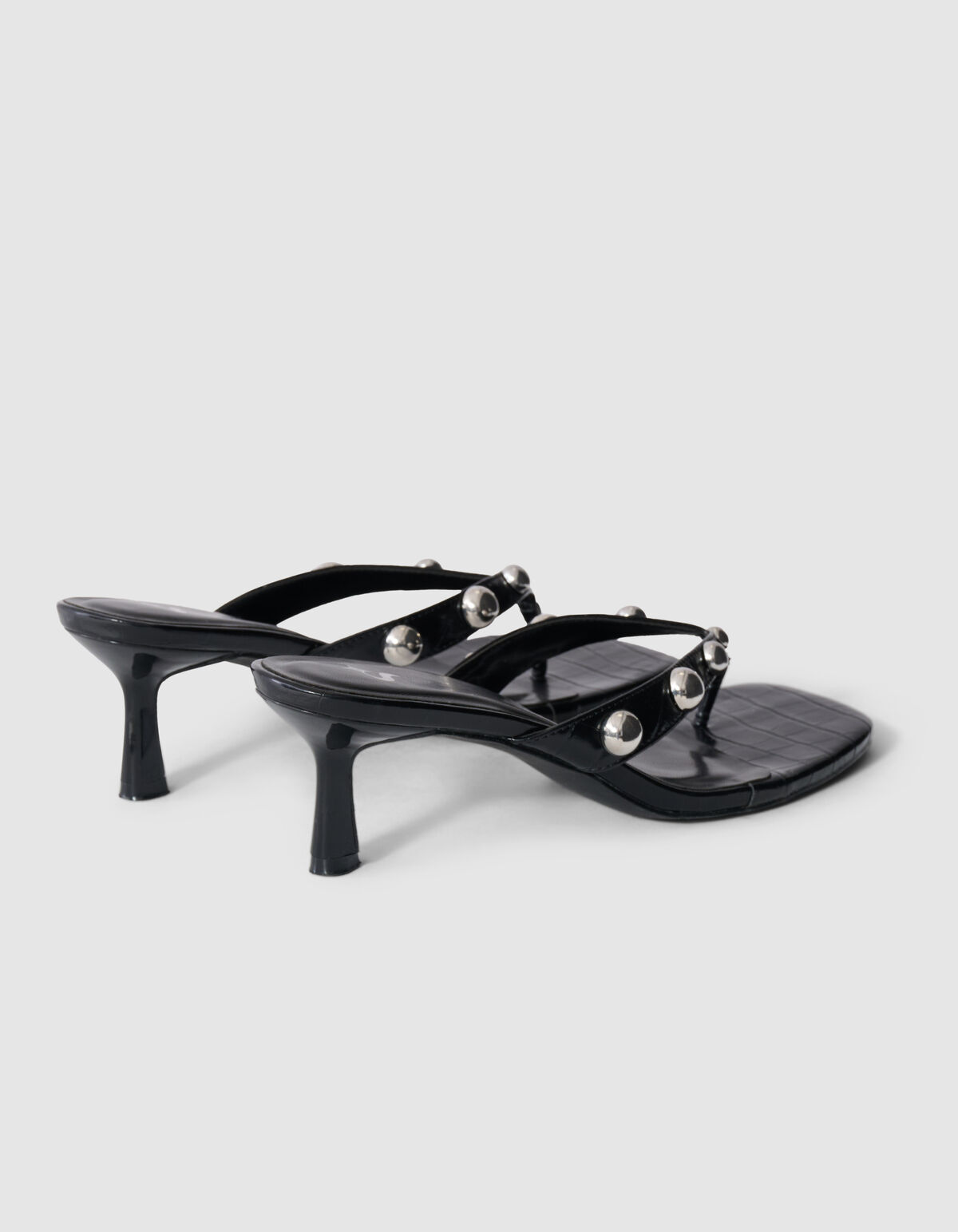 Studs Slipper Hakken Zwart SHOEBY SHOES