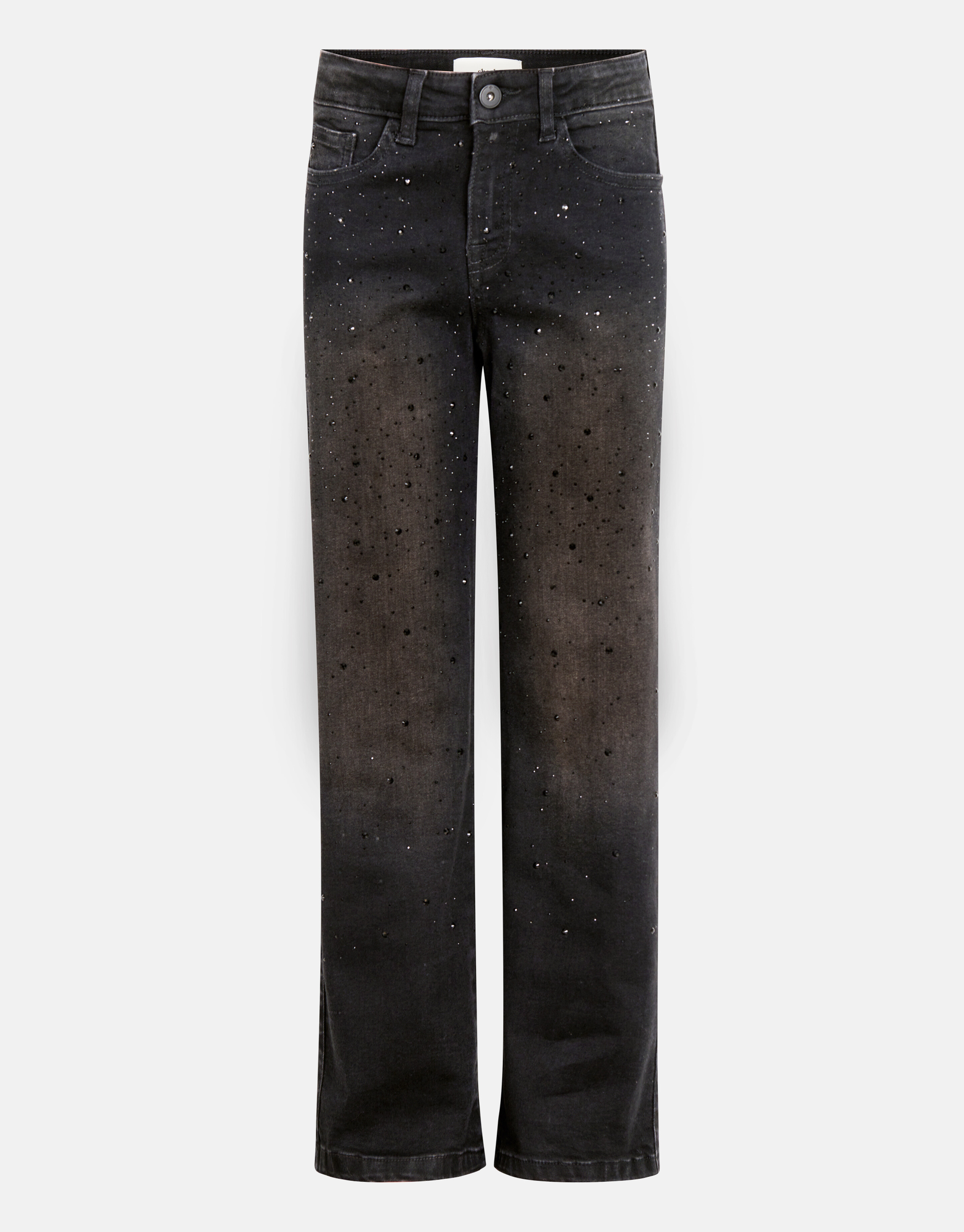 Strass Wide Leg Jeans Zwart SHOEBY GIRLS
