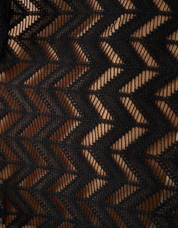 Kanten Zigzag Top Zwart SHOEBY WOMEN