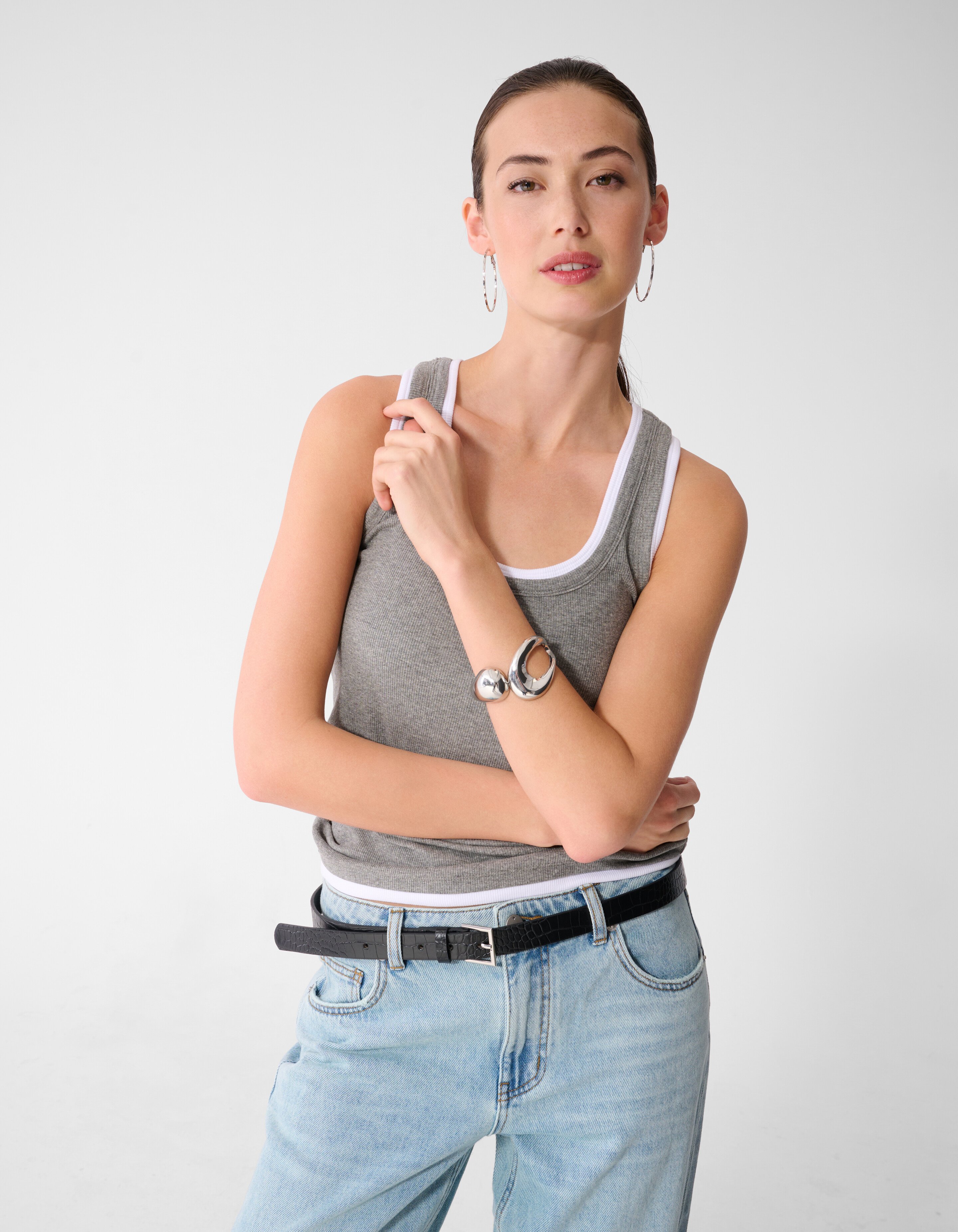 Organic Bangle Armband Zilver SHOEBY ACCESSOIRES