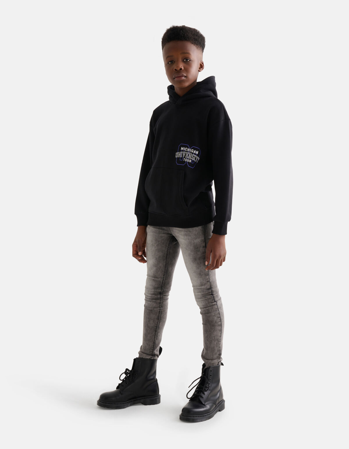 Printed Hoodie Zwart SHOEBY BOYS