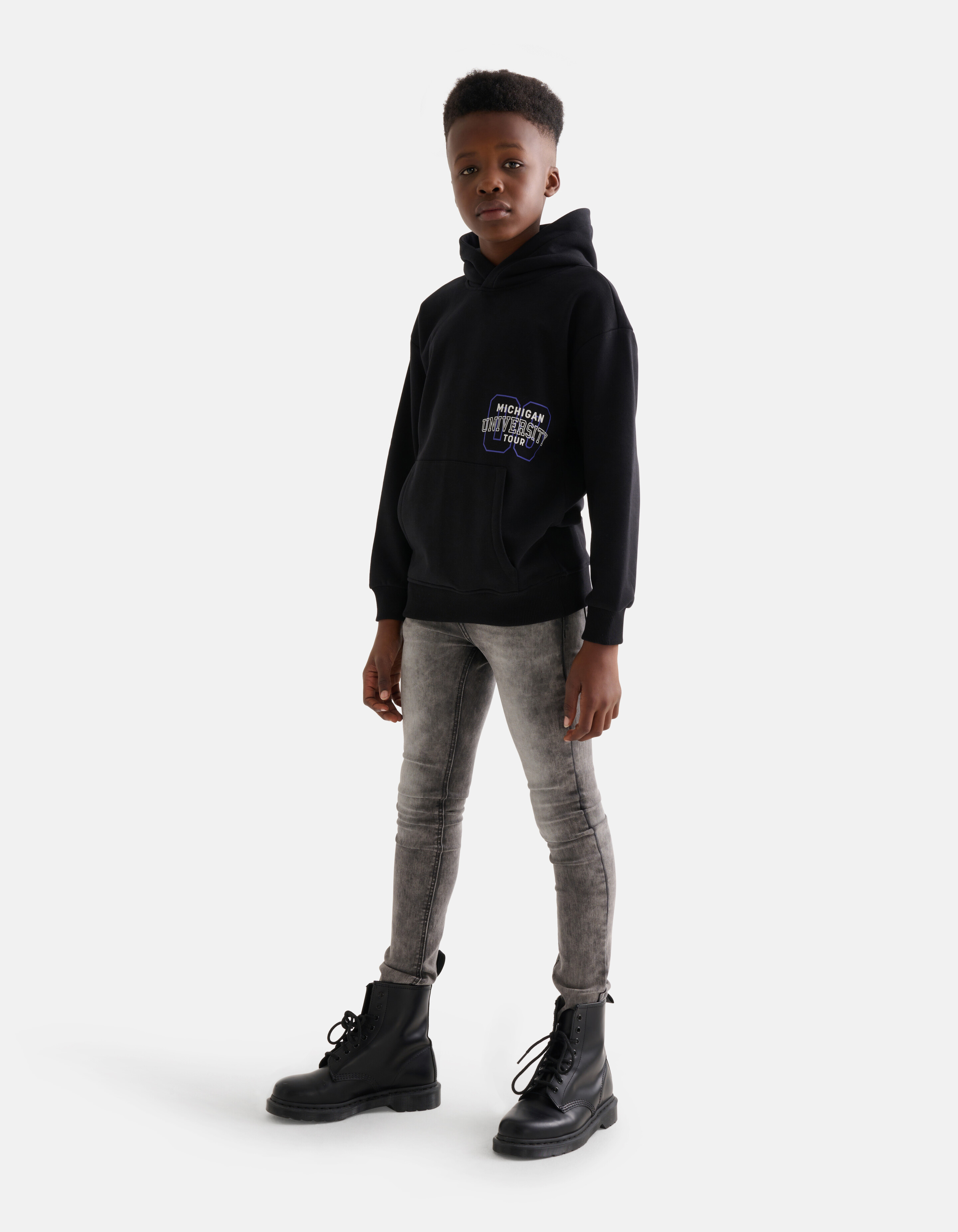 Printed Hoodie Zwart SHOEBY BOYS