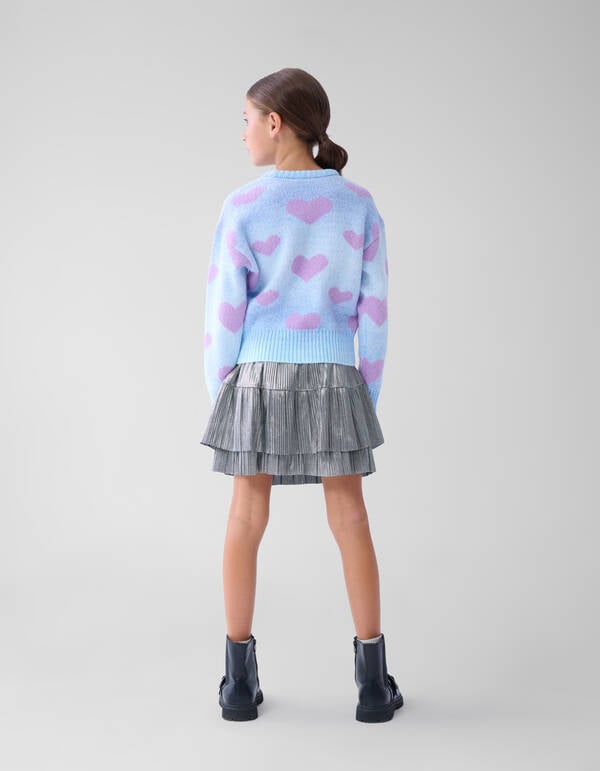 Shiny Mini Rok Zilver SHOEBY GIRLS
