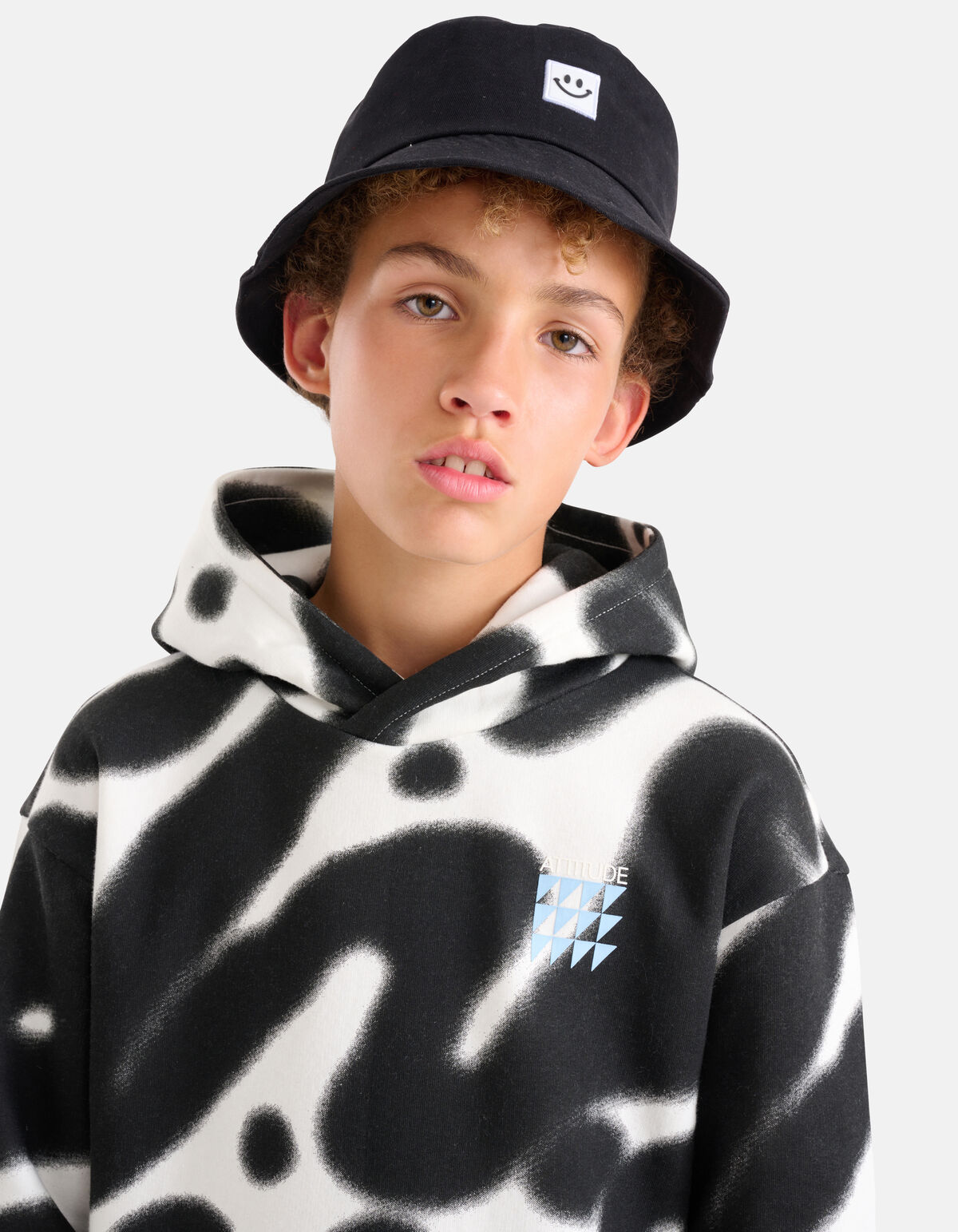 Printed Hoodie Wit SHOEBY BOYS