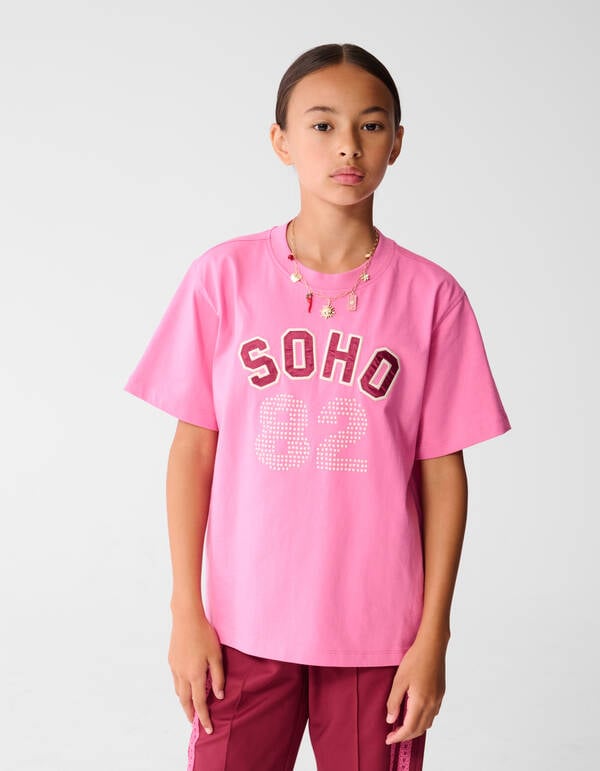 Soho Artwork T-shirt Roze SHOEBY GIRLS