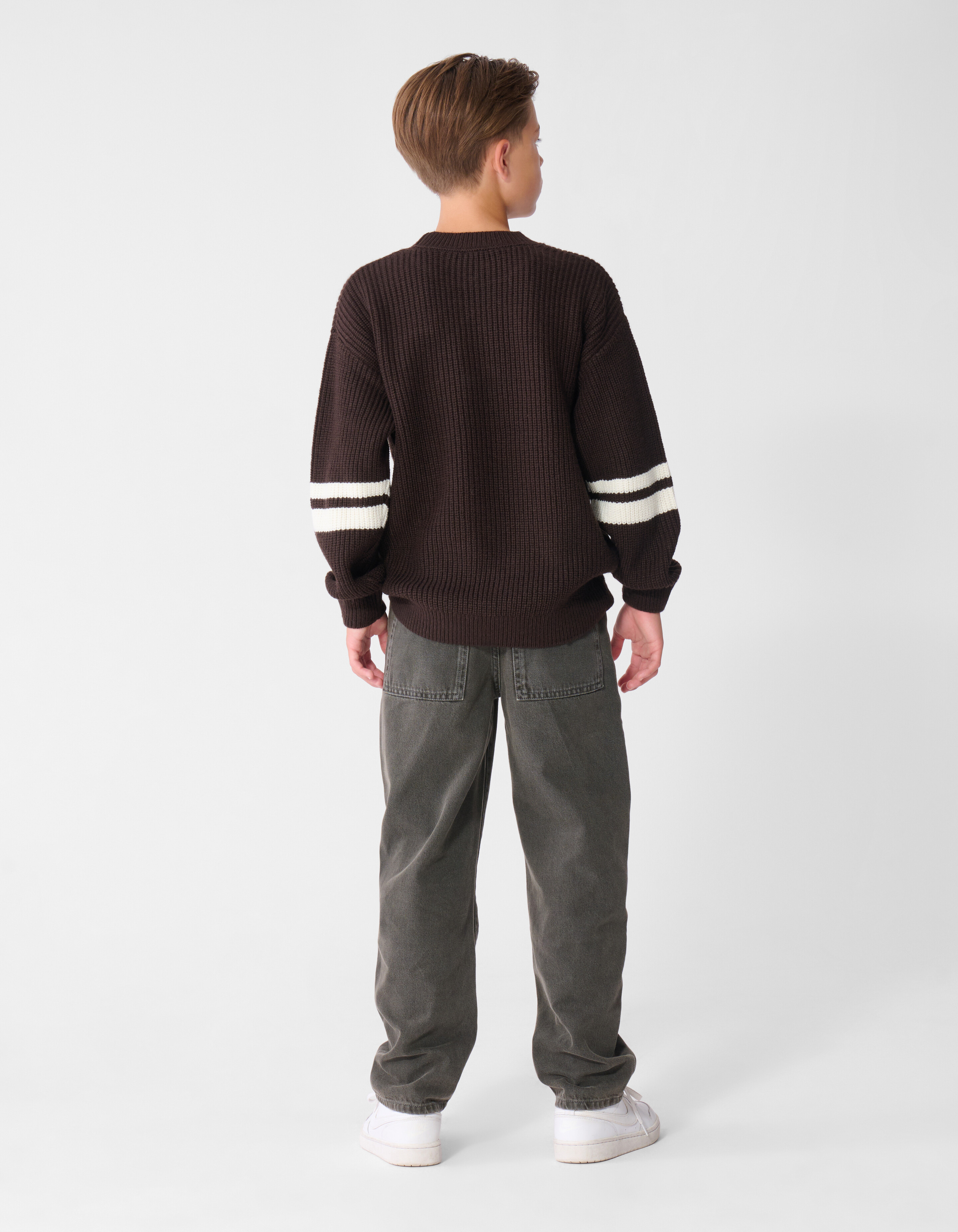 Varsity Gebreide Trui Donkerbruin SHOEBY BOYS