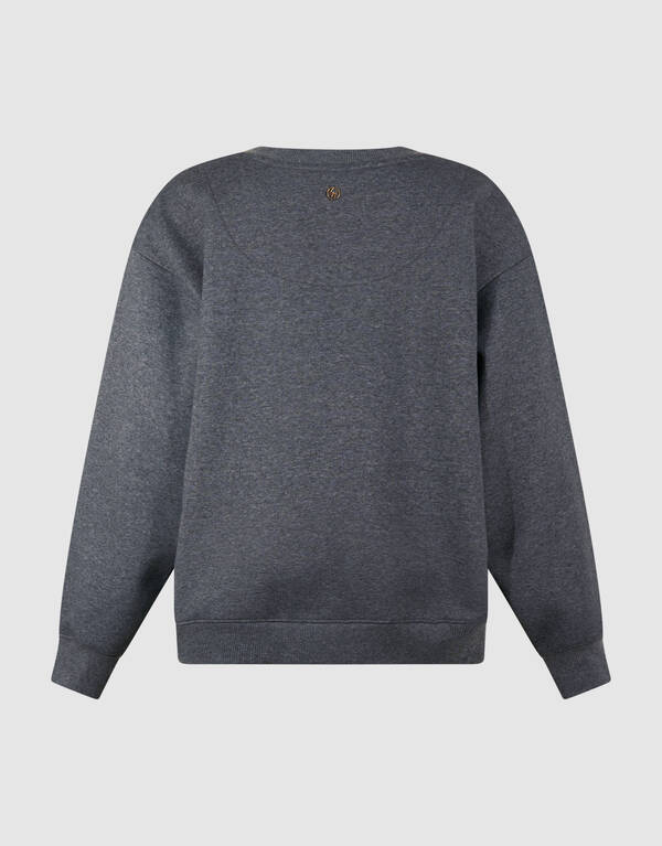 Oversized V-hals Sweater Donkergrijs By Lonneke SHOEBY WOMEN