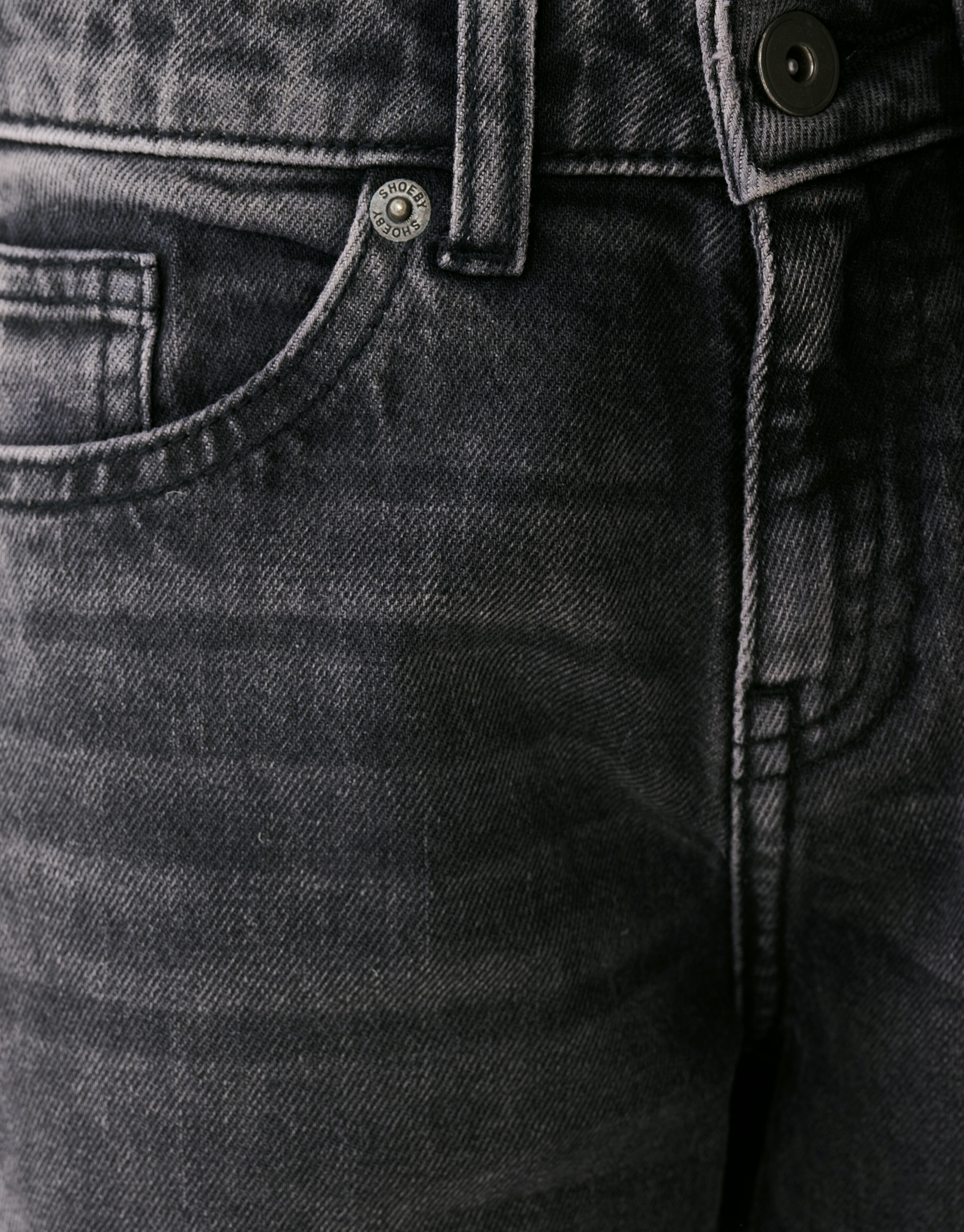 Baggy Fit Jeans Donkergrijs SHOEBY BOYS