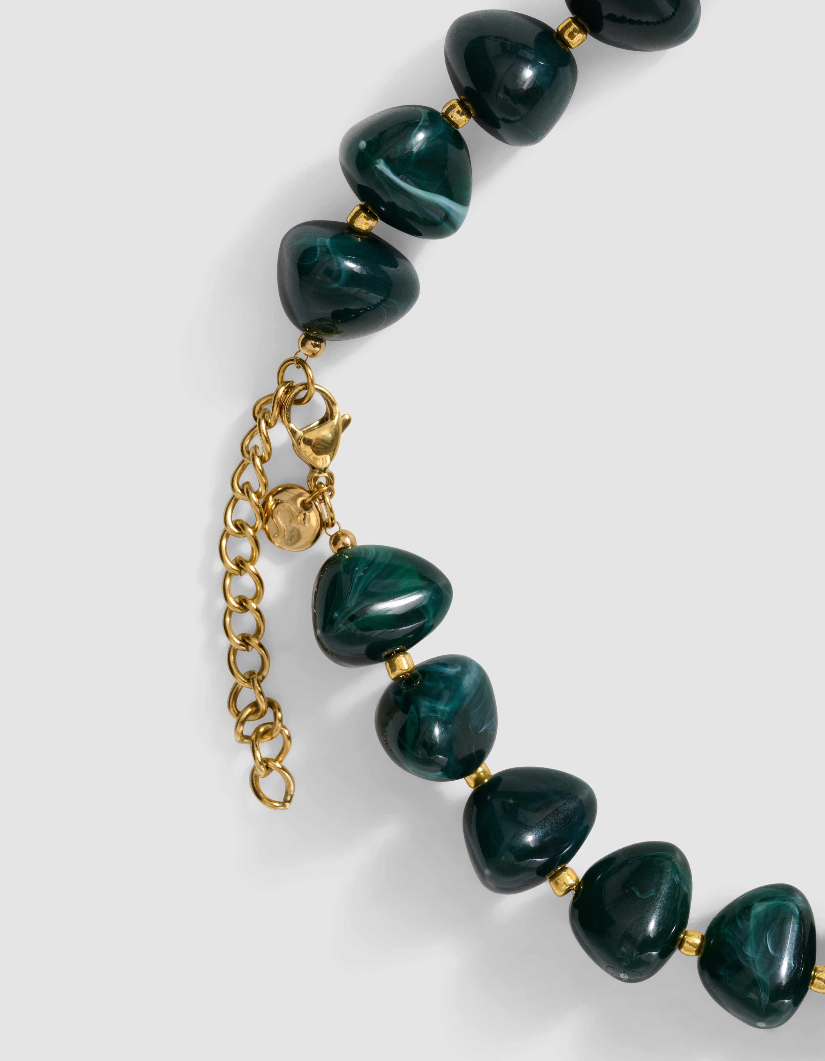 Flower Ketting Donkergroen SHOEBY ACCESSOIRES