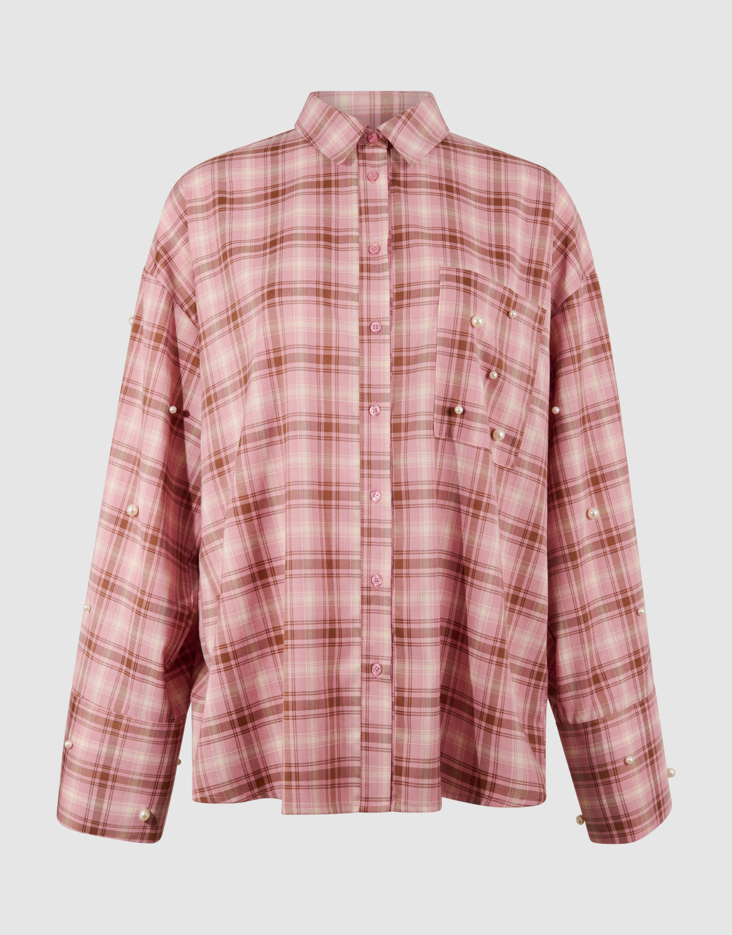 Ruiten Parel Blouse Roze SHOEBY WOMEN