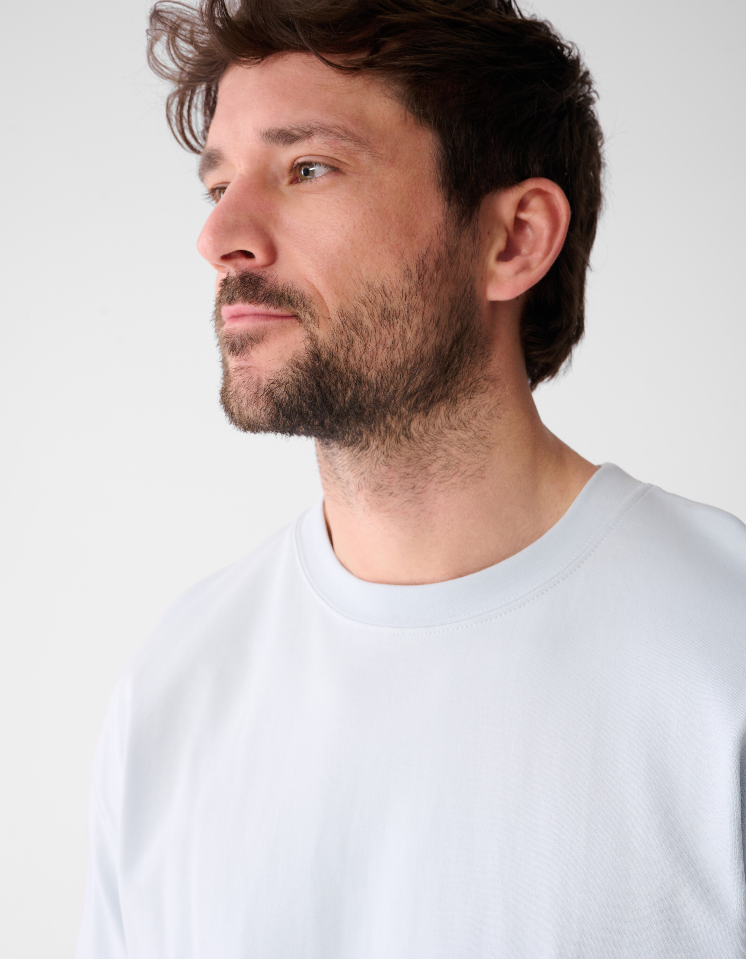 Cuffed Logo T-shirt Lichtblauw SHOEBY MEN