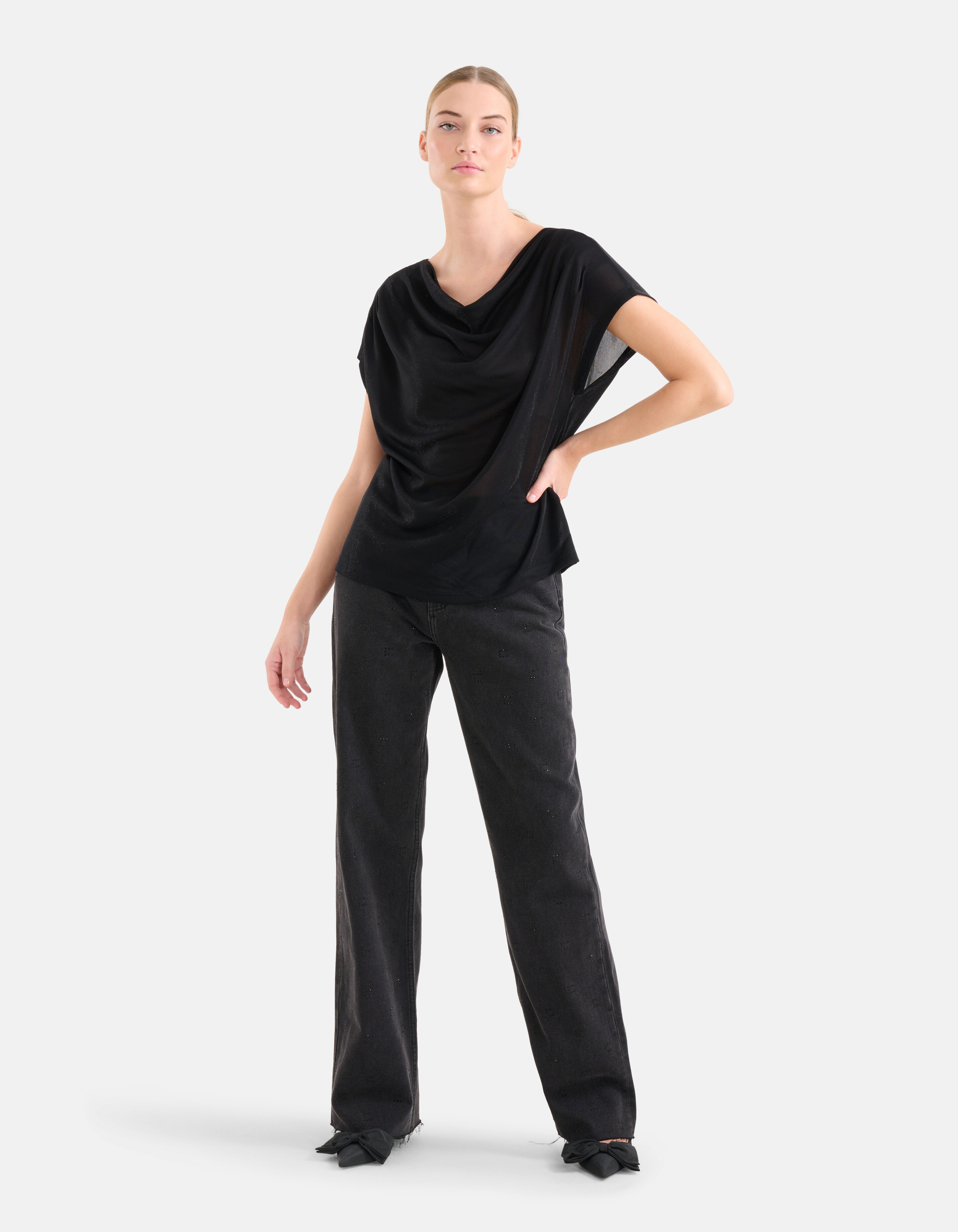 Glitter Top Zwart SHOEBY WOMEN
