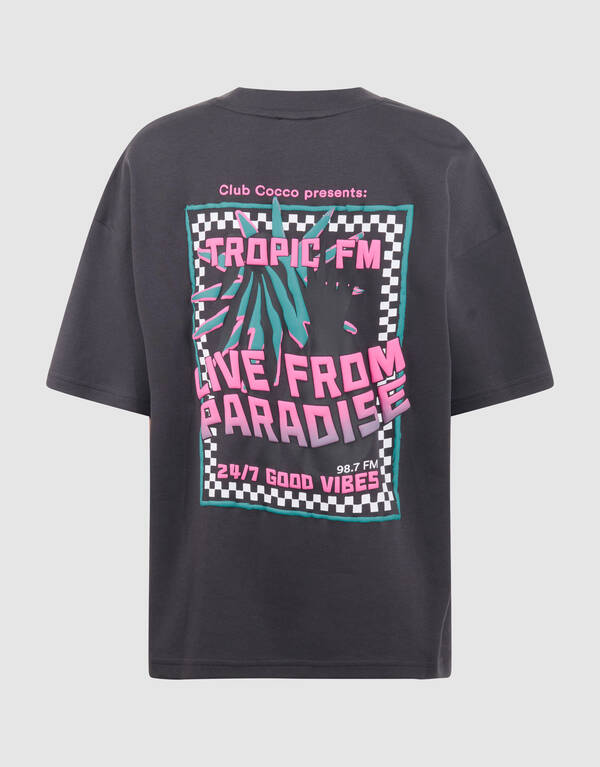 Tropic Artwork T-shirt Donkergrijs SHOEBY BOYS