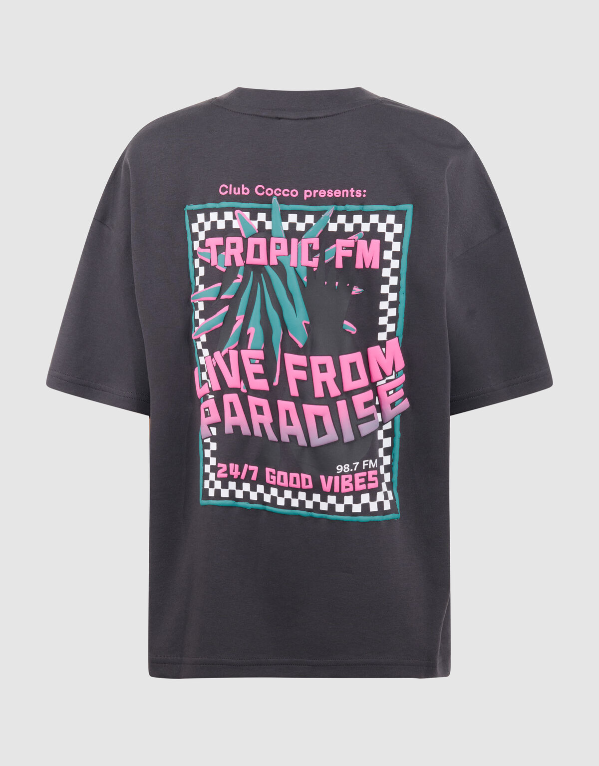 Tropic Artwork T-shirt Donkergrijs SHOEBY BOYS