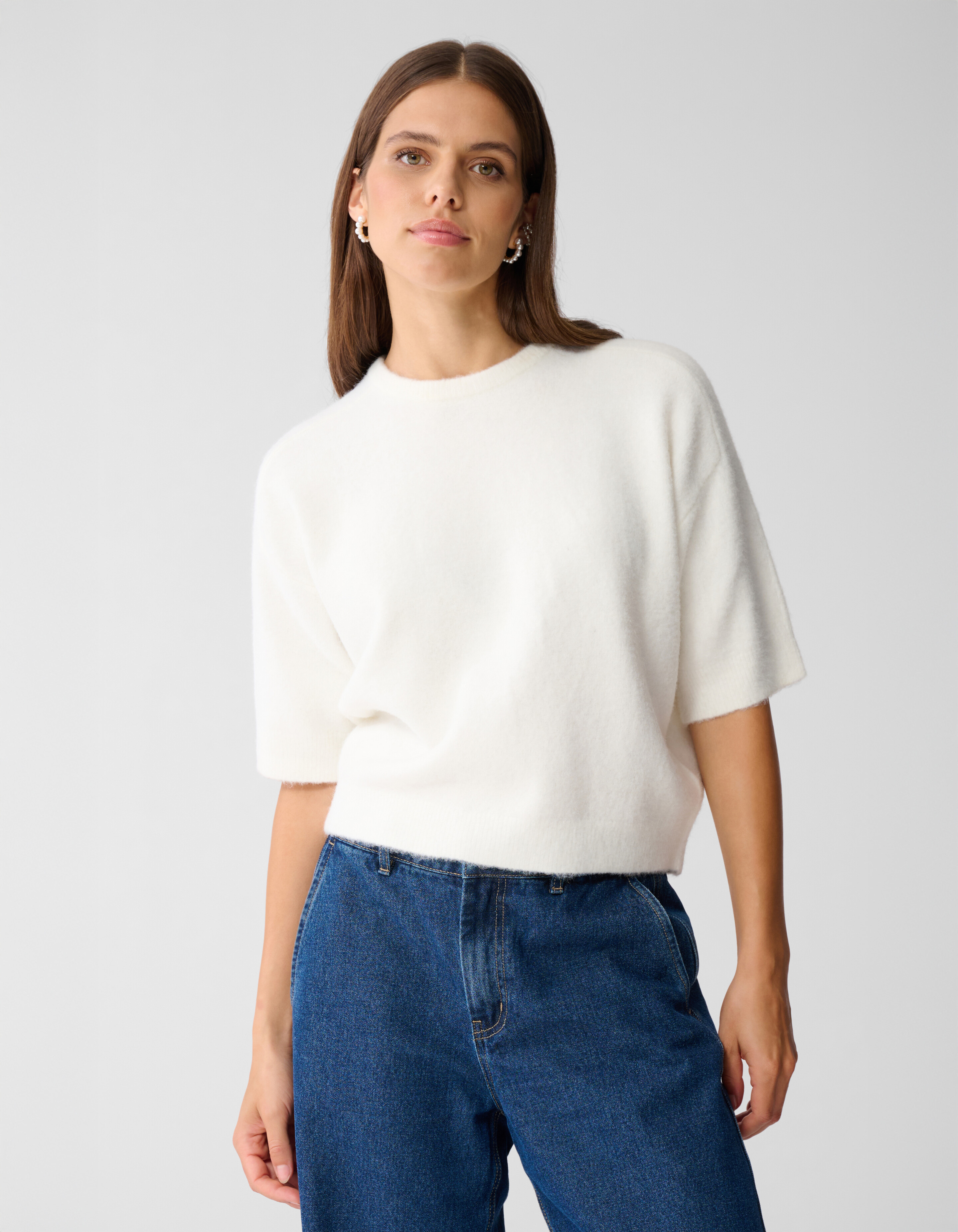 Short Sleeve Knit Top Gebroken Wit By Mieke SHOEBY WOMEN