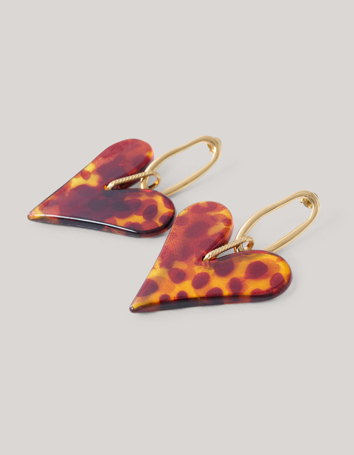 Leopard Heart Oorbellen Goud SHOEBY ACCESSOIRES