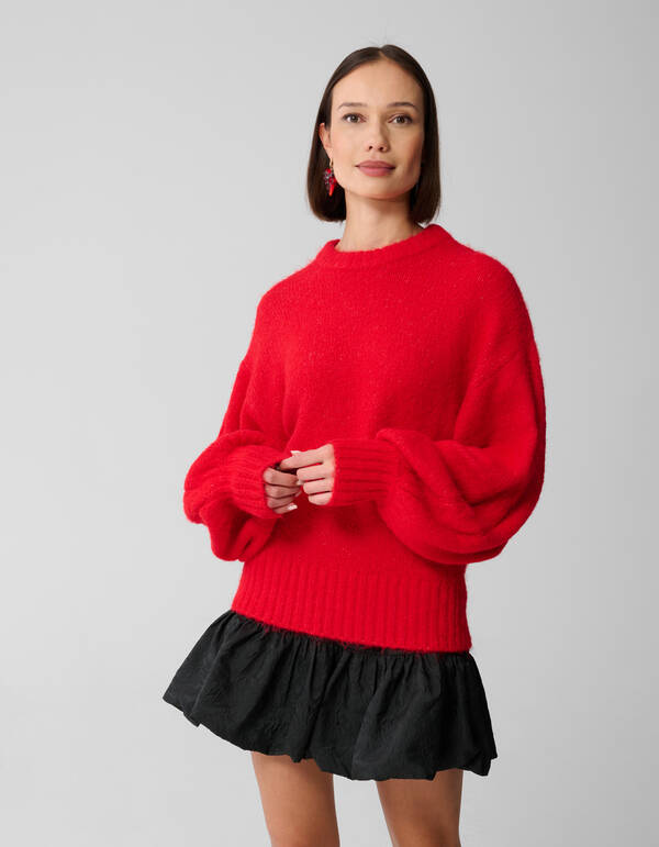 Harige Oversized Trui Rood SHOEBY WOMEN