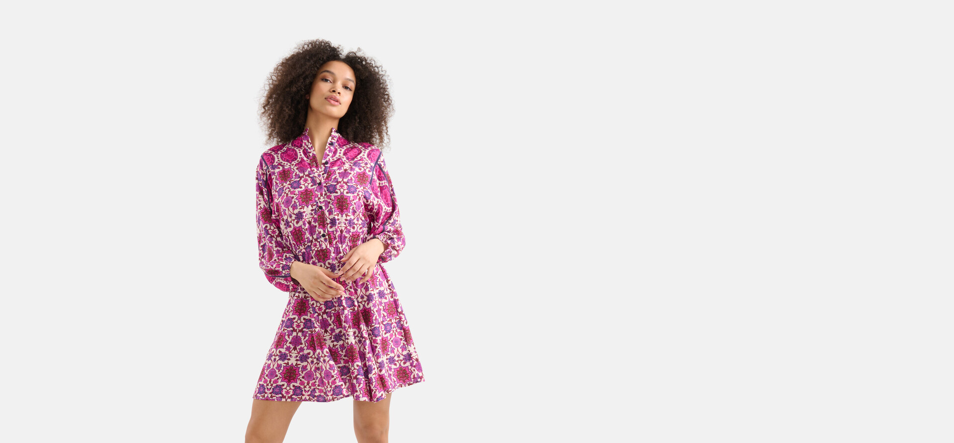 Grafische Print Jurk Paars SHOEBY WOMEN