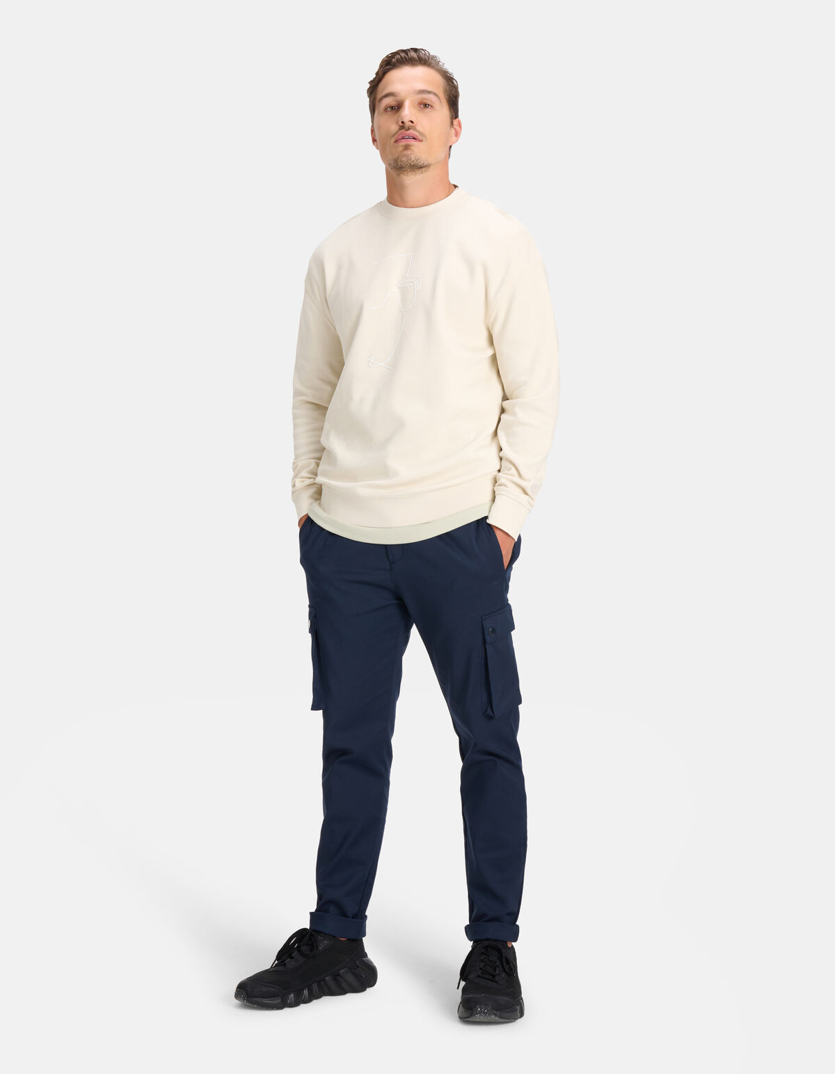 Crewneck Sweater Gebroken Wit SHOEBY MEN