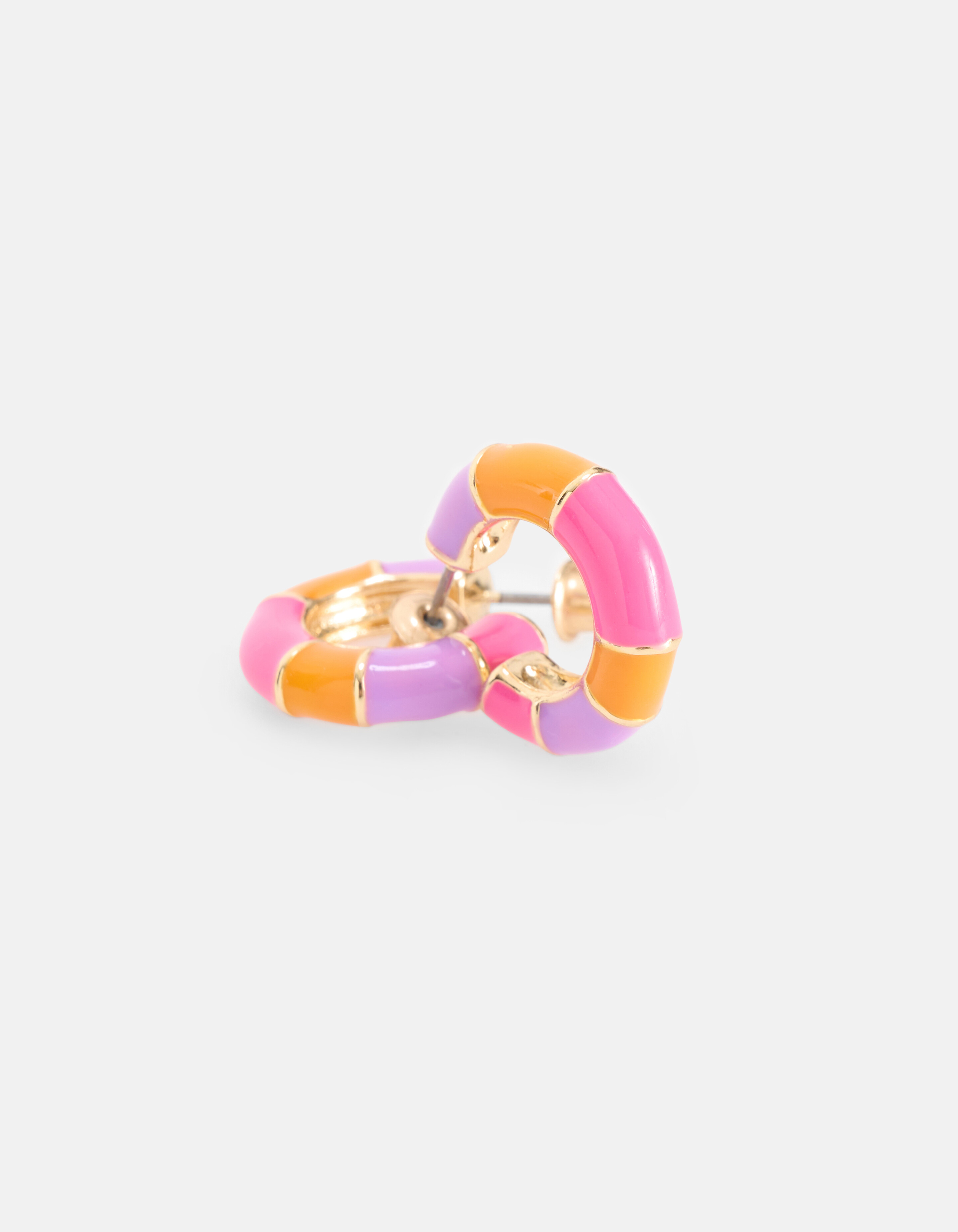 Colorblock Oorbellen Roze SHOEBY ACCESSOIRES