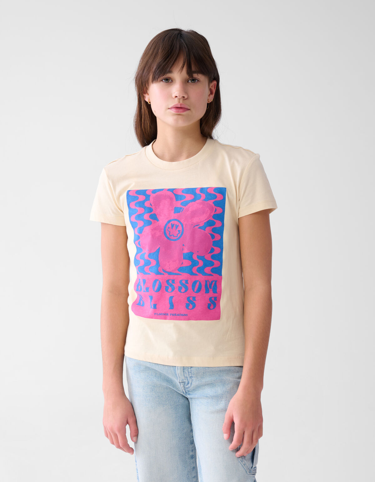 Artwork T-shirt Gebroken Wit SHOEBY GIRLS