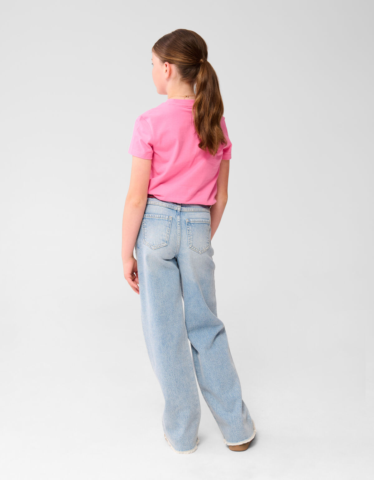 Wide Leg Fit Jeans Blauw SHOEBY GIRLS