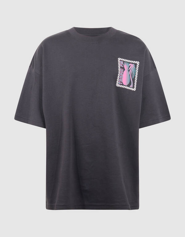 Tropic Artwork T-shirt Donkergrijs SHOEBY BOYS