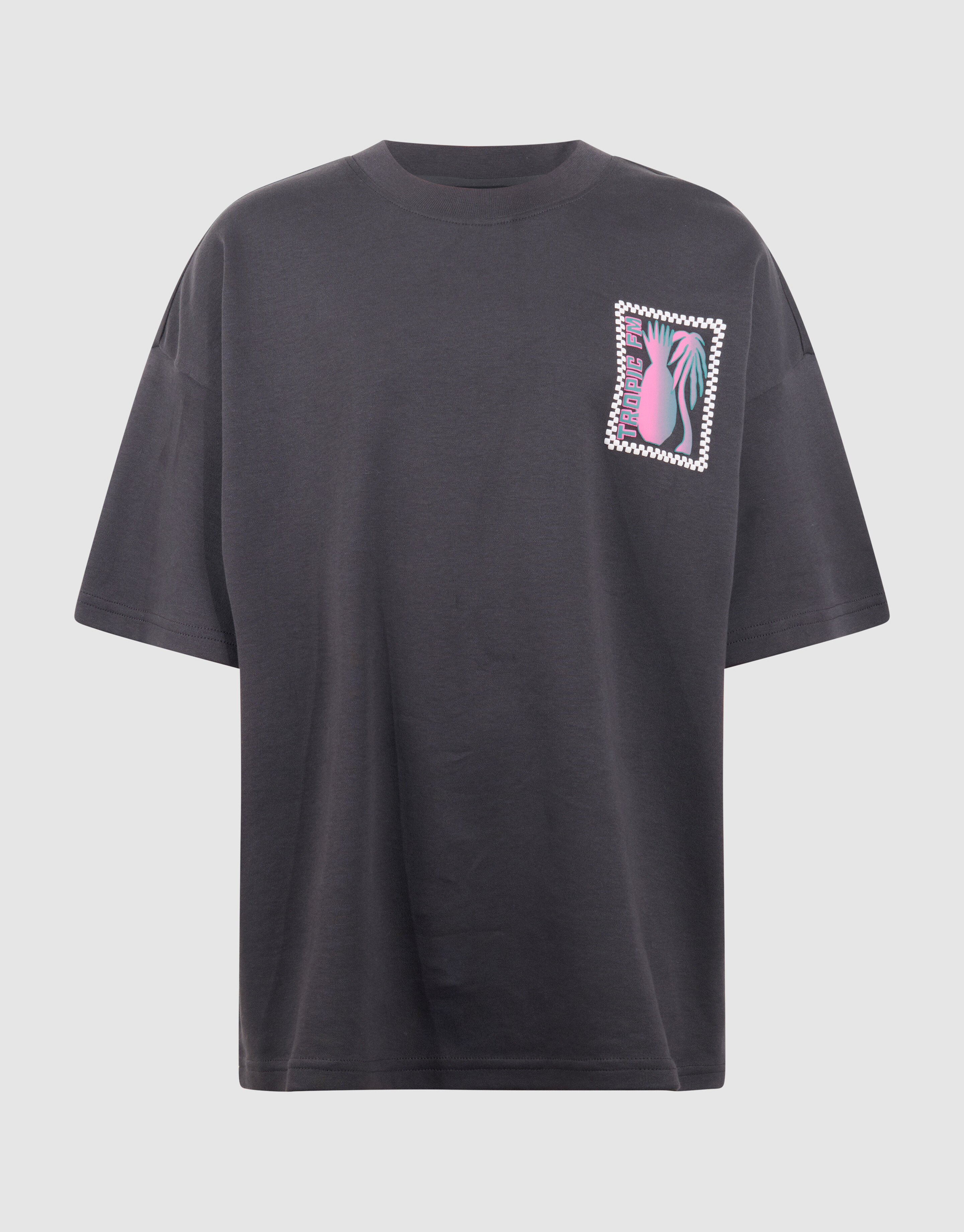 Tropic Artwork T-shirt Donkergrijs SHOEBY BOYS