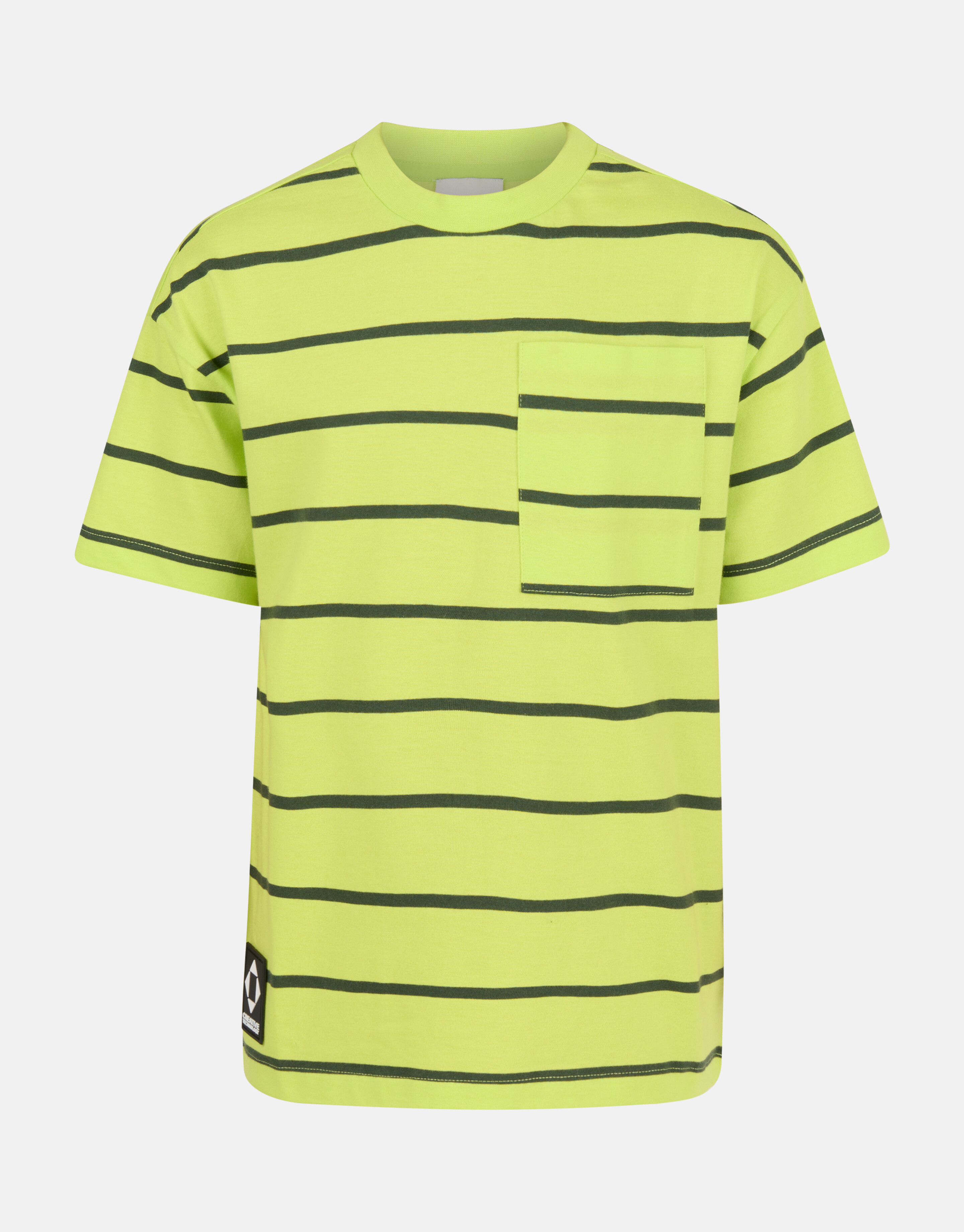 Gestreept T-shirt Limoengroen SHOEBY BOYS