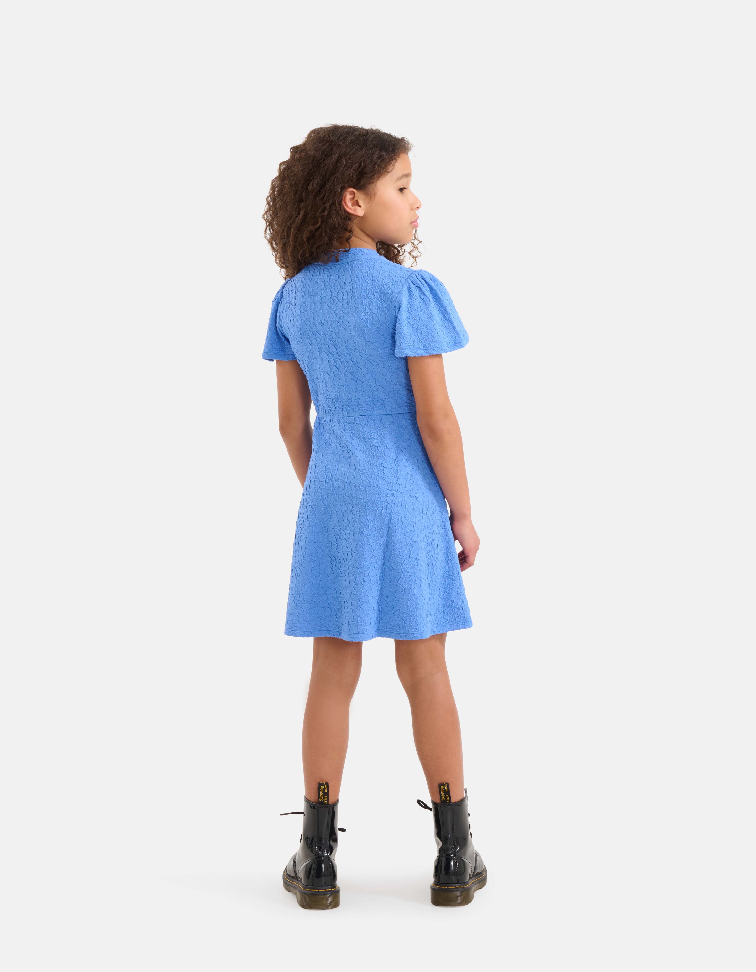 Structuur Skater Jurk Blauw SHOEBY GIRLS