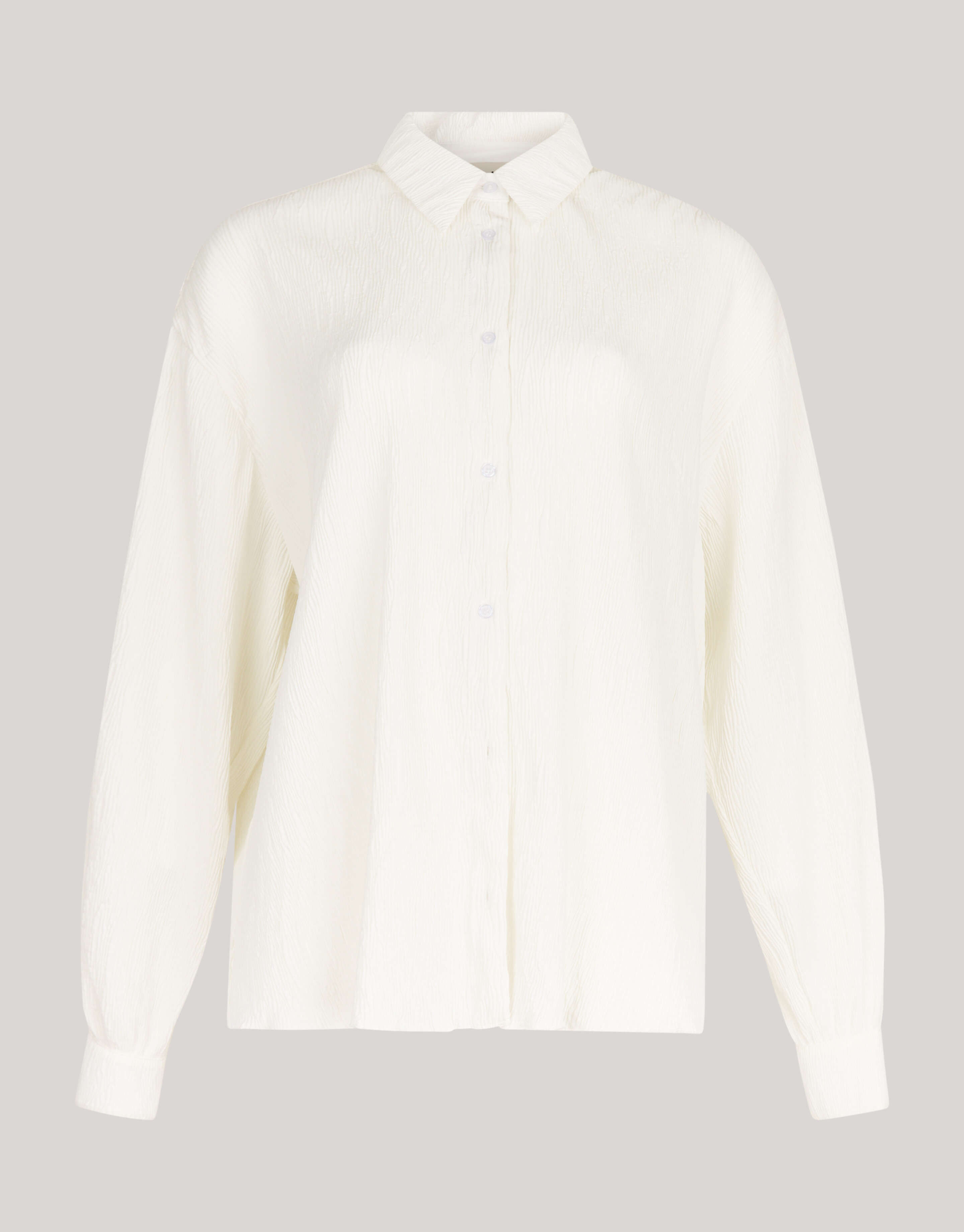 Plissé Crinkle Blouse Gebroken Wit SHOEBY WOMEN